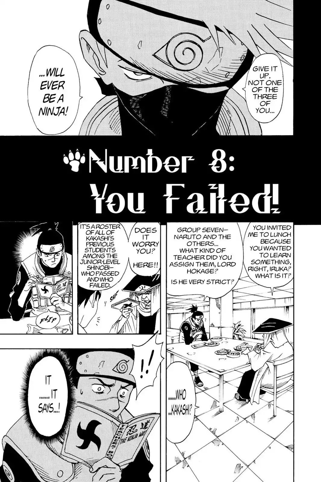 Naruto Chapter 8 page 8 - Chapter 8: You Failed!