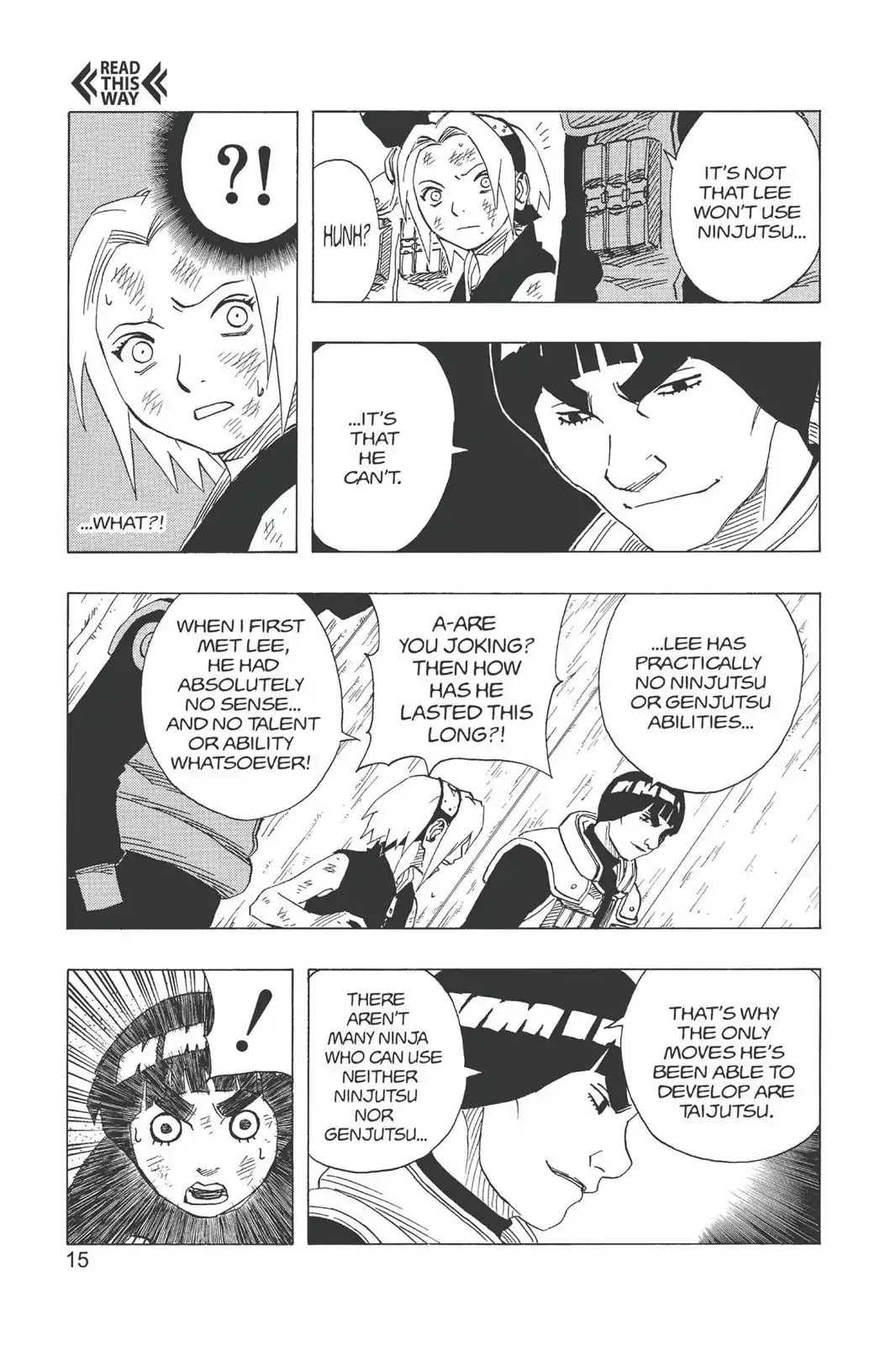 Naruto Chapter 82 page 16 - Chapter 82: Lee's Secret!!