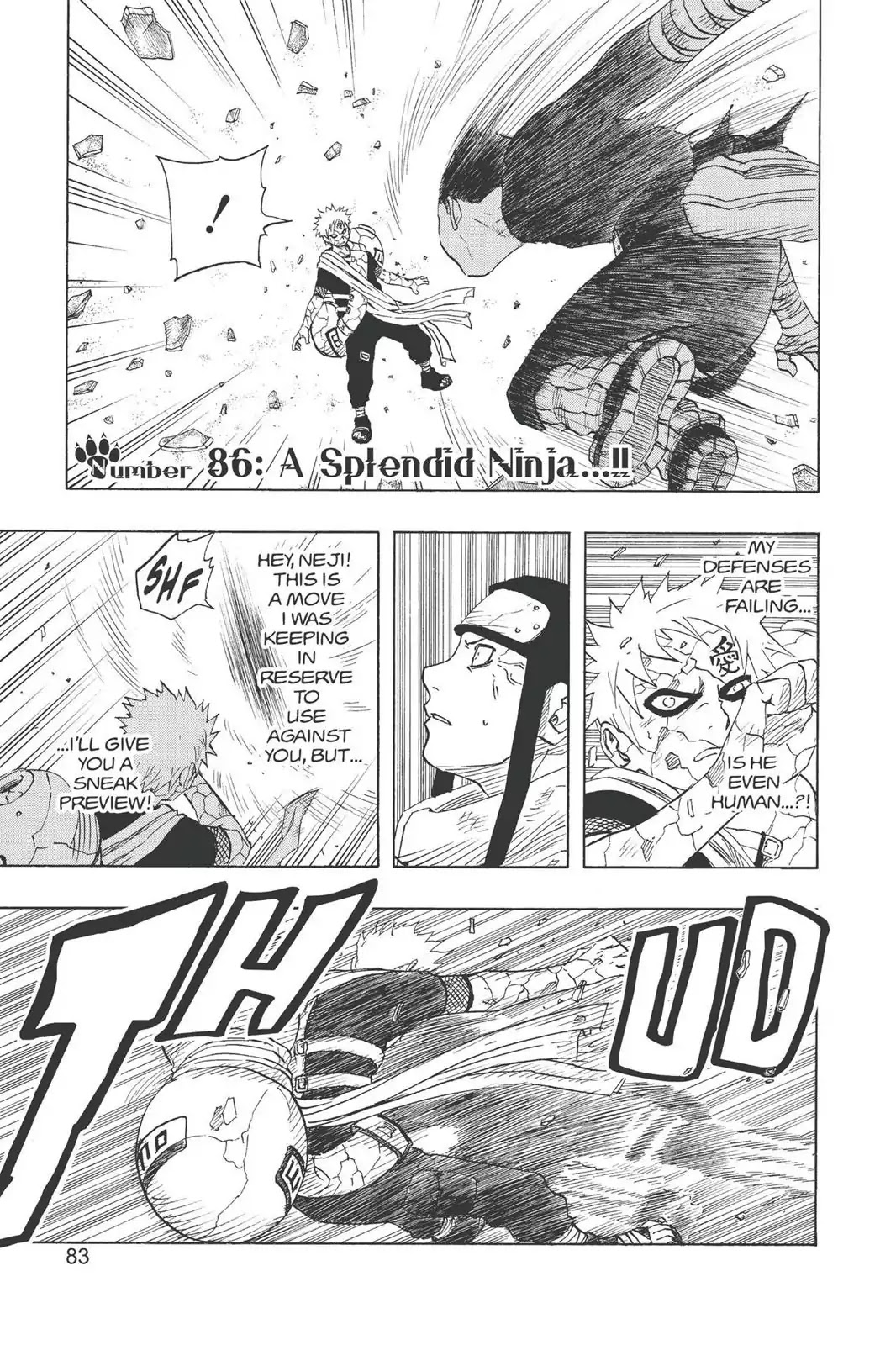Naruto Chapter 86 page 1 - Chapter 86: A Splendid Ninja...!!