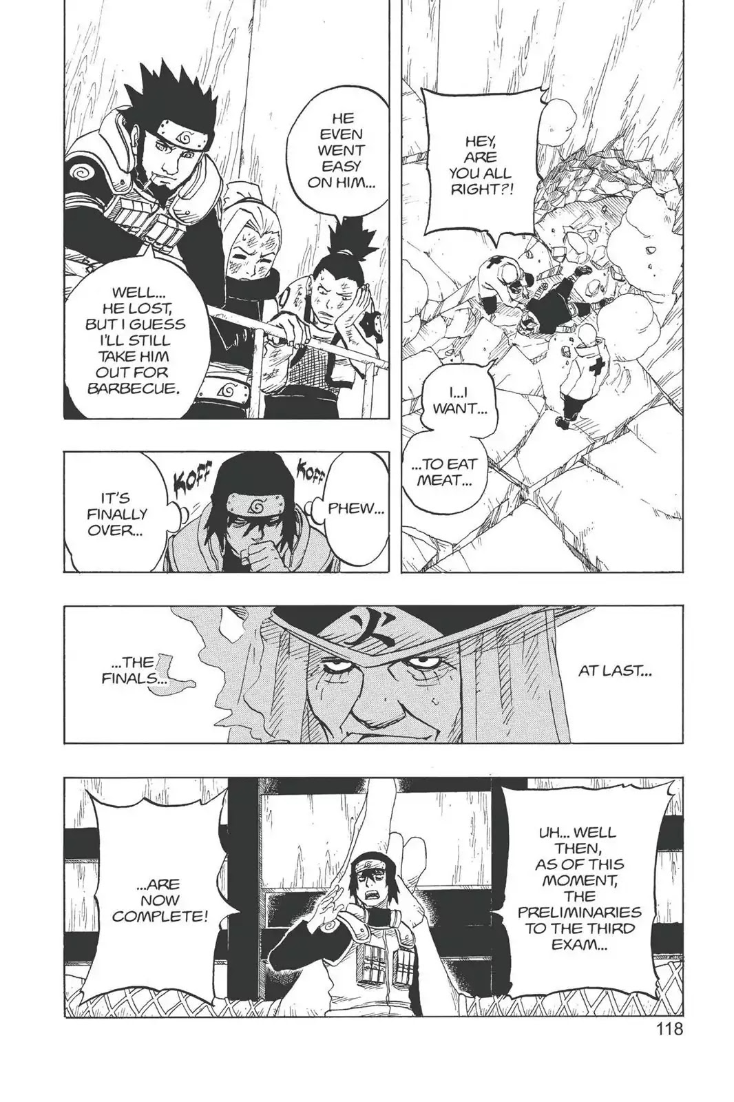 Naruto Chapter 87 page 18 - Chapter 87: The Preliminaries... Completed!!