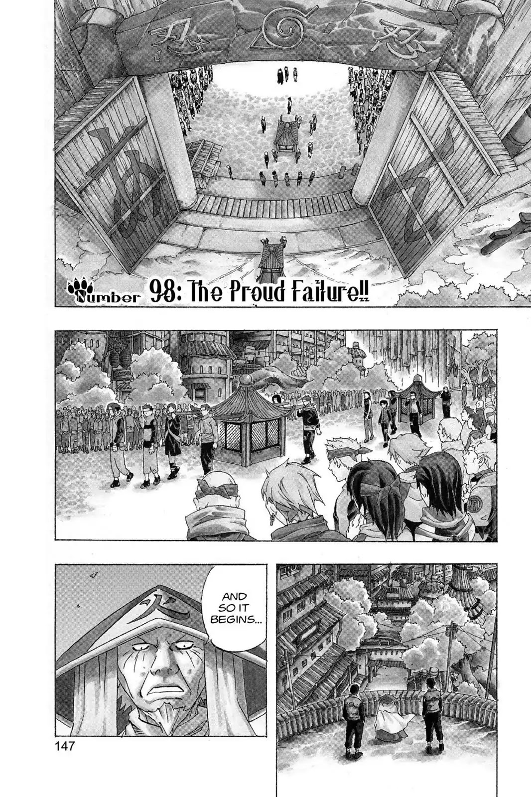 Naruto Chapter 98 page 1 - Chapter 98: The Proud Failure!!