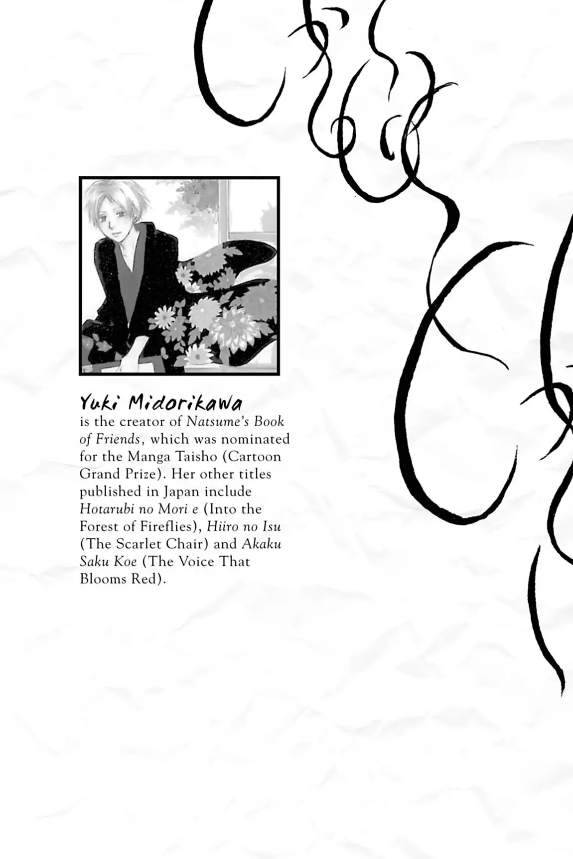 Natsume Yuujinchou Chapter 15.9 page 2 - Vol.4 End Notes