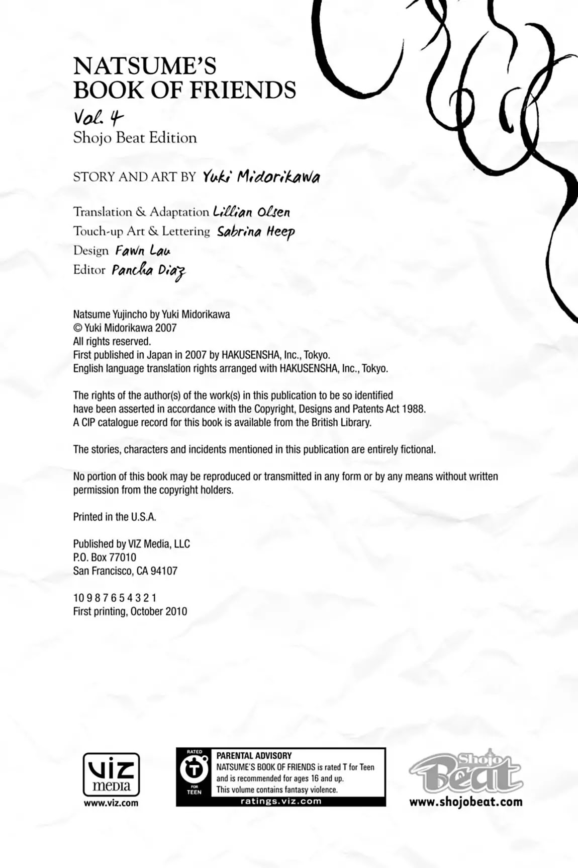 Natsume Yuujinchou Chapter 15.9 page 3 - Vol.4 End Notes