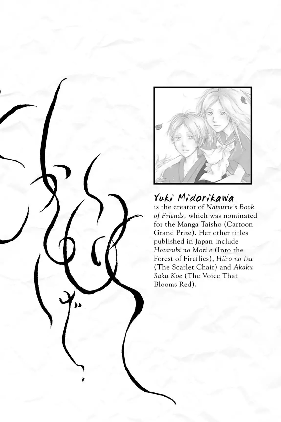 Natsume Yuujinchou Chapter 19.7 page 3 - Vol.5 End Notes