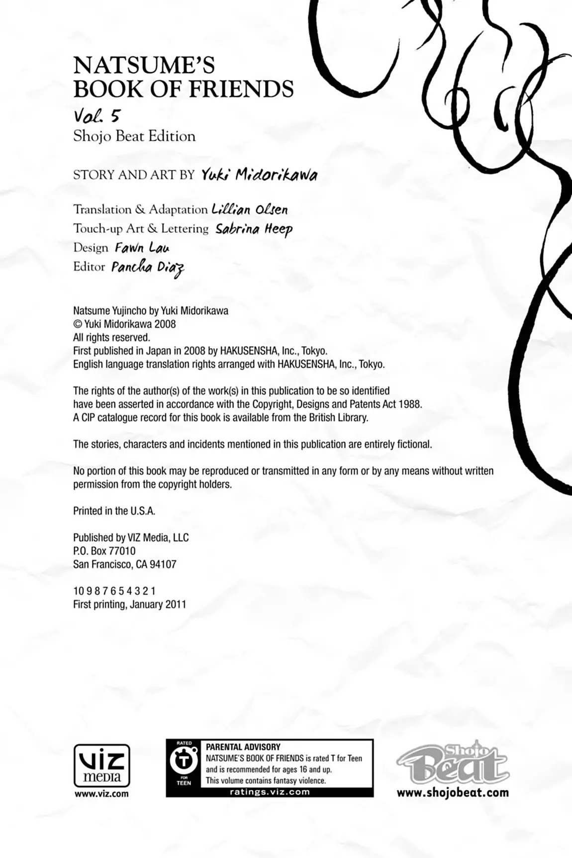 Natsume Yuujinchou Chapter 19.7 page 4 - Vol.5 End Notes