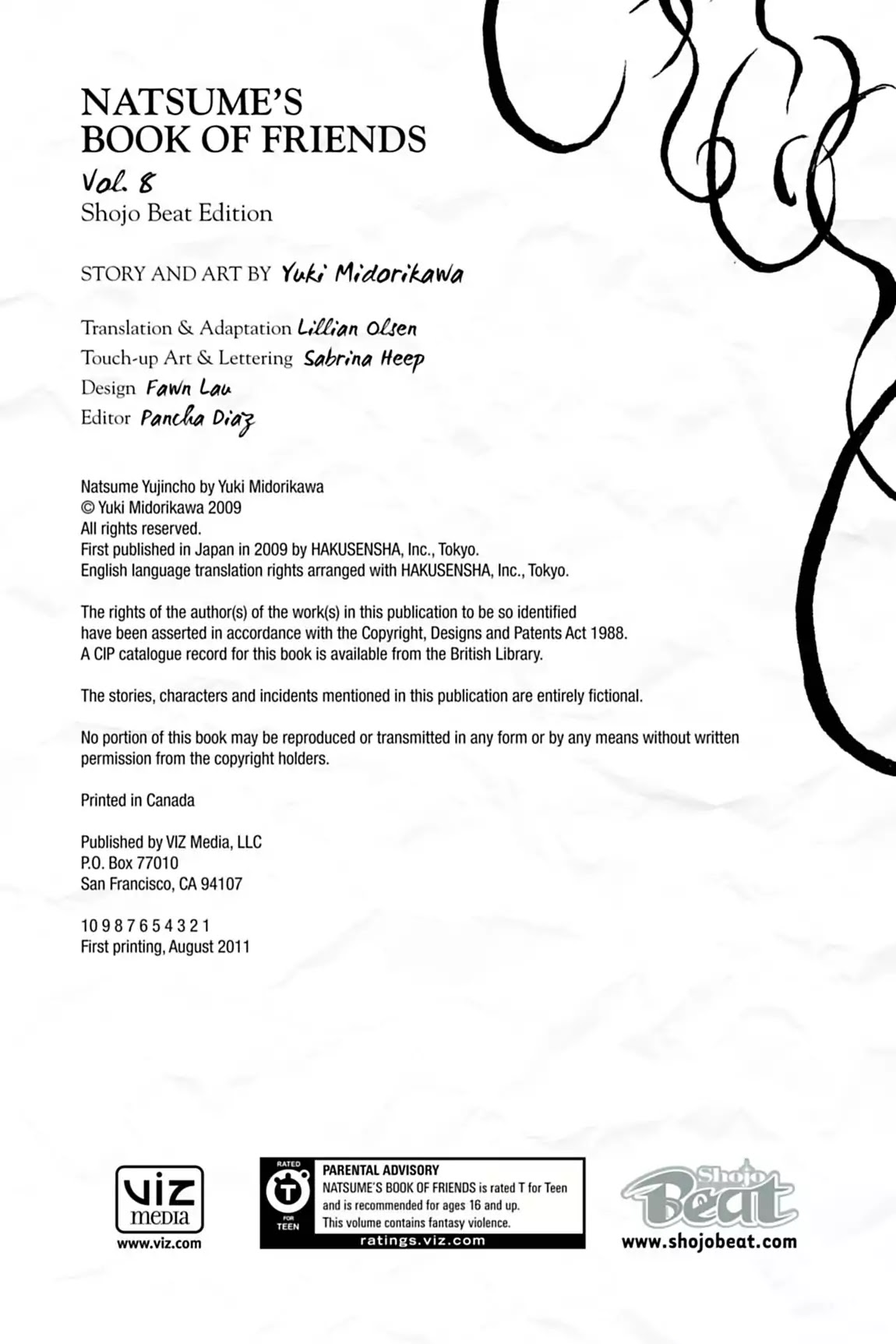 Natsume Yuujinchou Chapter 31.7 page 3 - Vol.8 End Notes