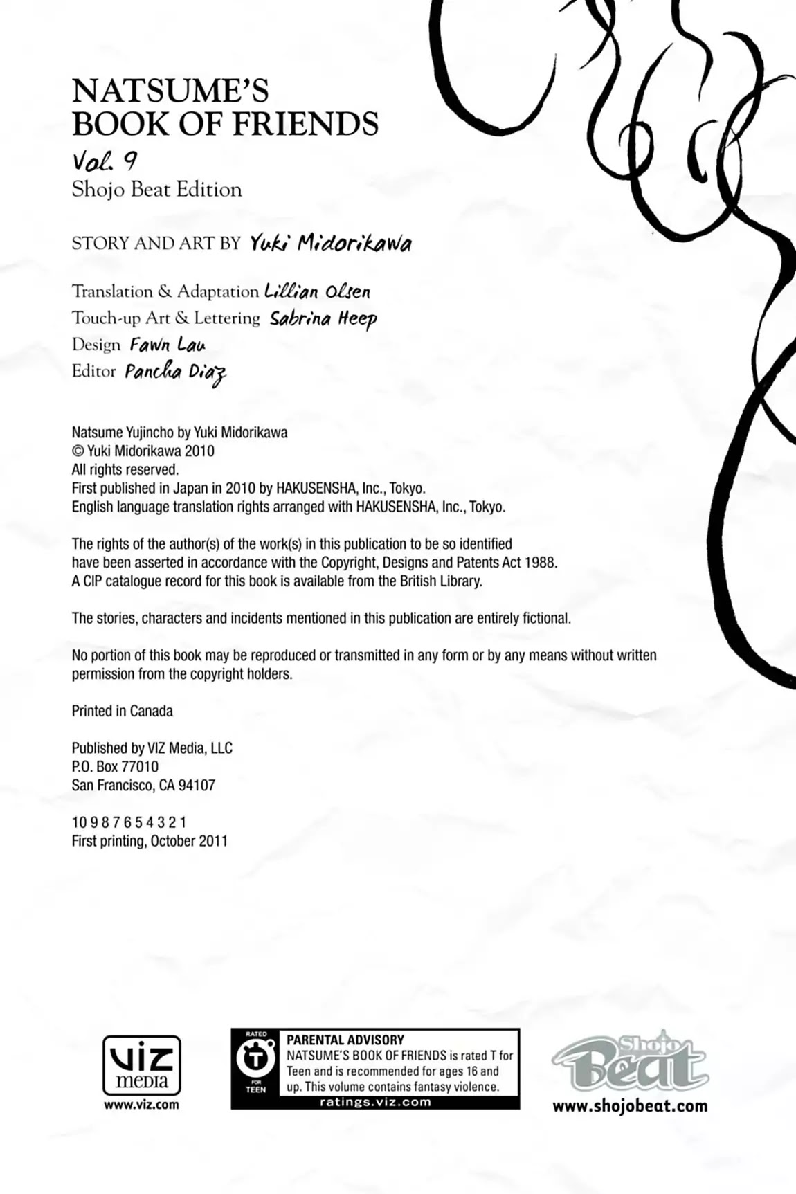 Natsume Yuujinchou Chapter 36.7 page 3 - Vol.9 End Notes