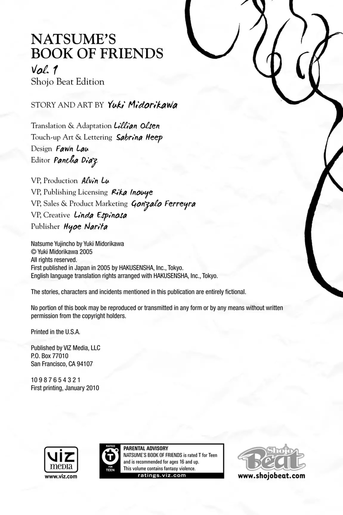 Natsume Yuujinchou Chapter 4.6 page 3 - Vol.1 End Notes