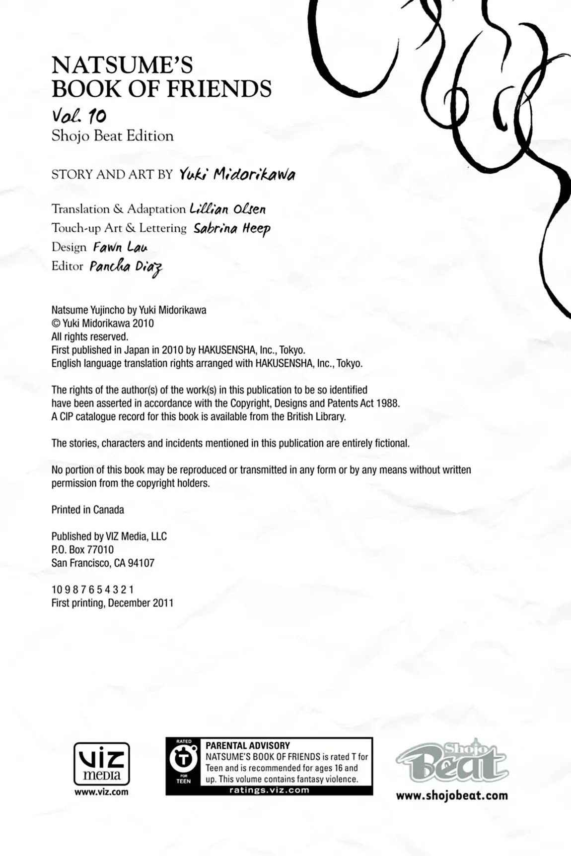 Natsume Yuujinchou Chapter 41.5 page 8 - Vol.10 Afterword