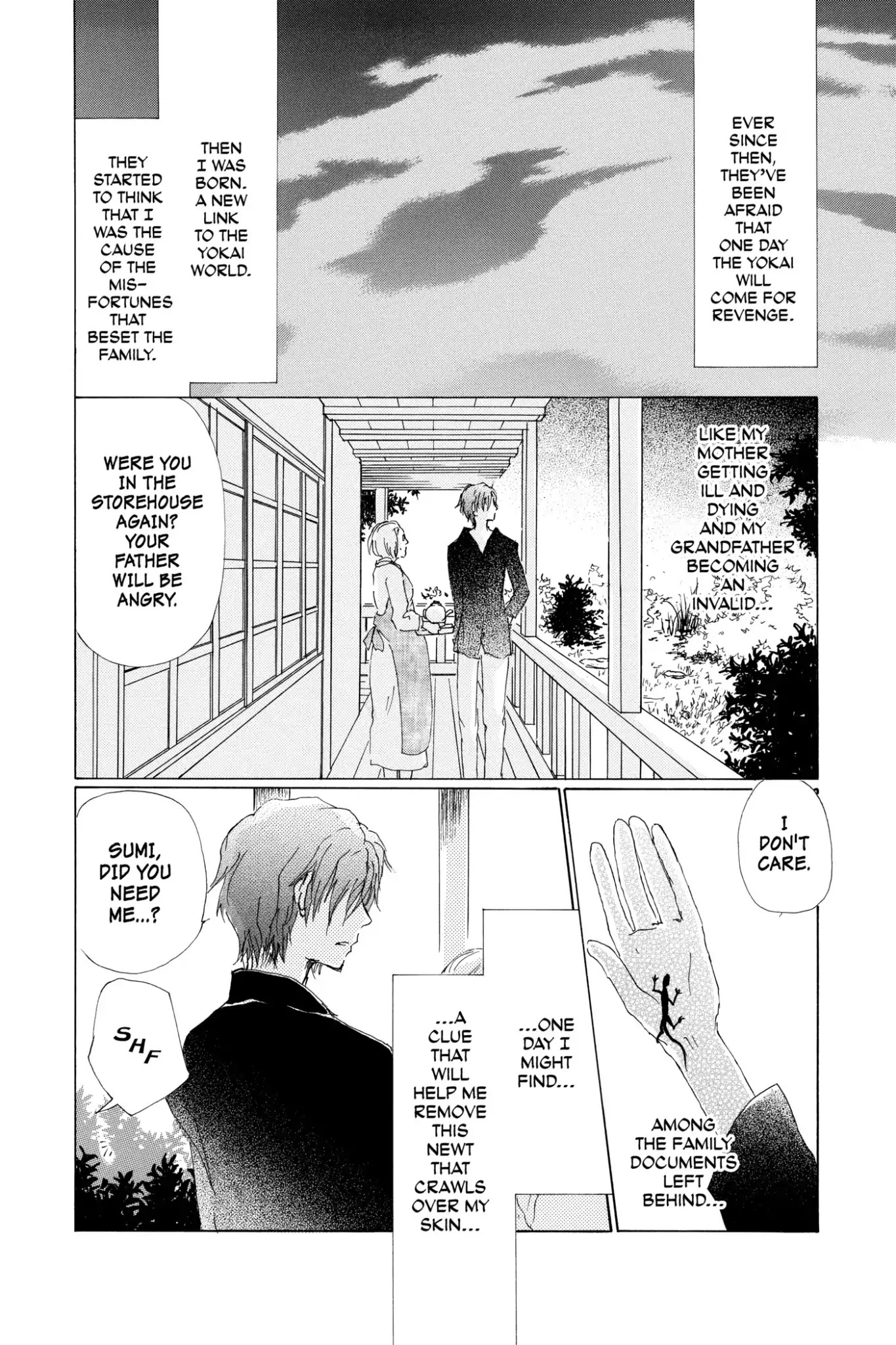 Natsume Yuujinchou Chapter 70.5 page 4 - Vol.17 Special Episode 15: A World without Distortion, Part 1