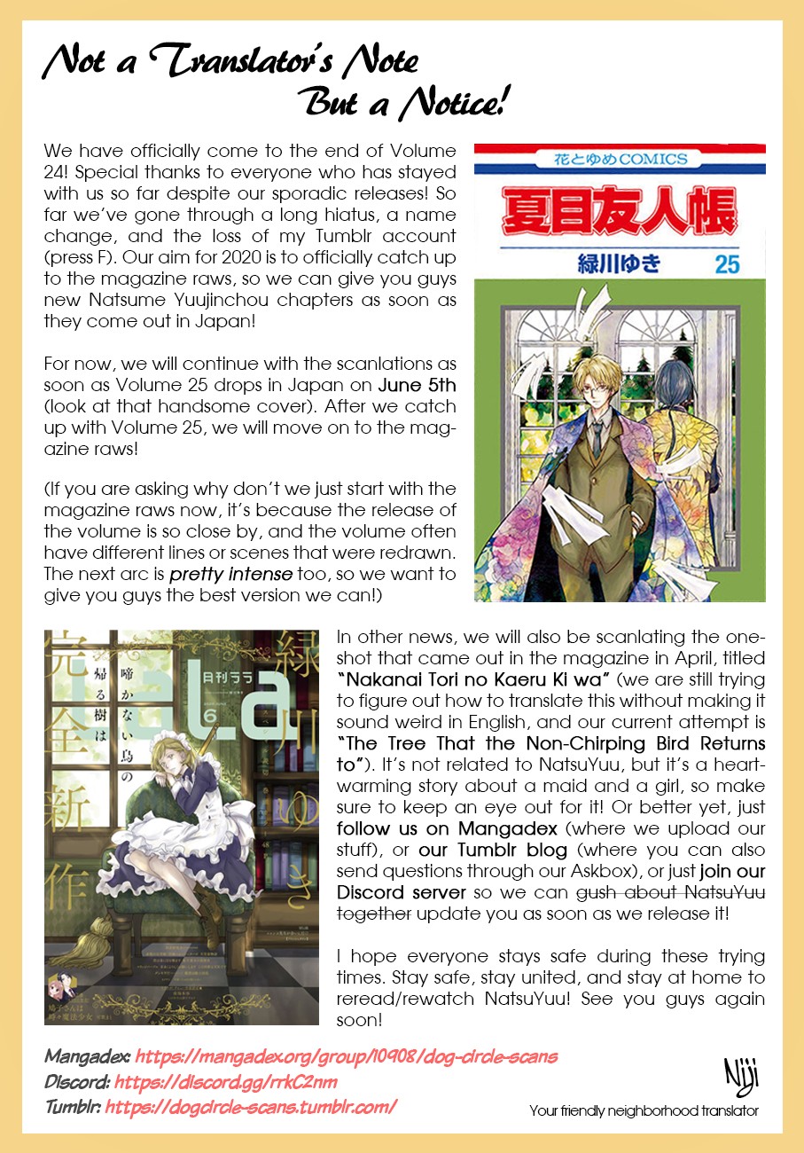 Natsume Yuujinchou Chapter 99 page 36 - Chapter 99: Beautiful Dreamer