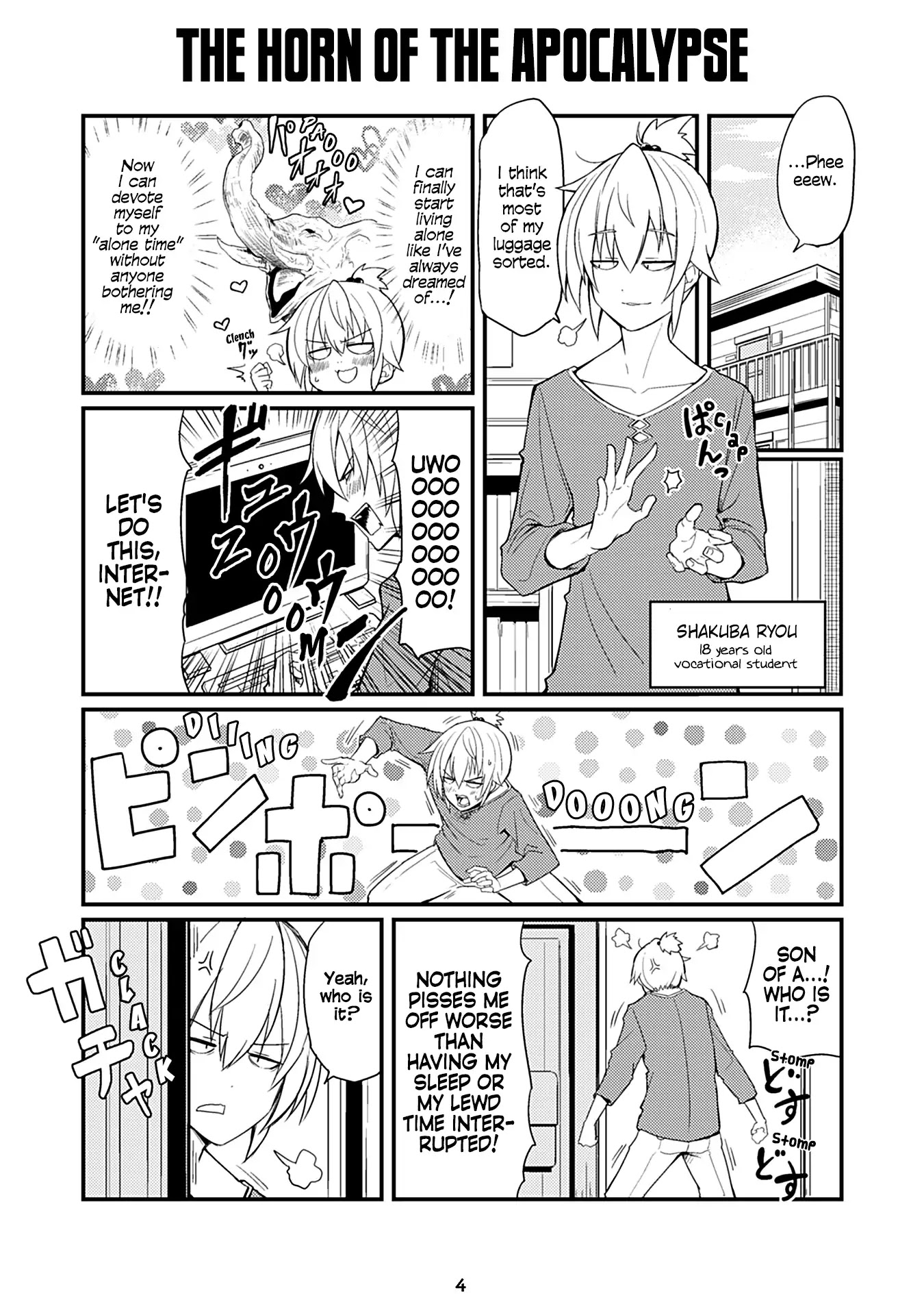 Naughty Succubus "Saki-chan" Chapter 2 page 1 - Chapter 2: The horn of the apocalypse