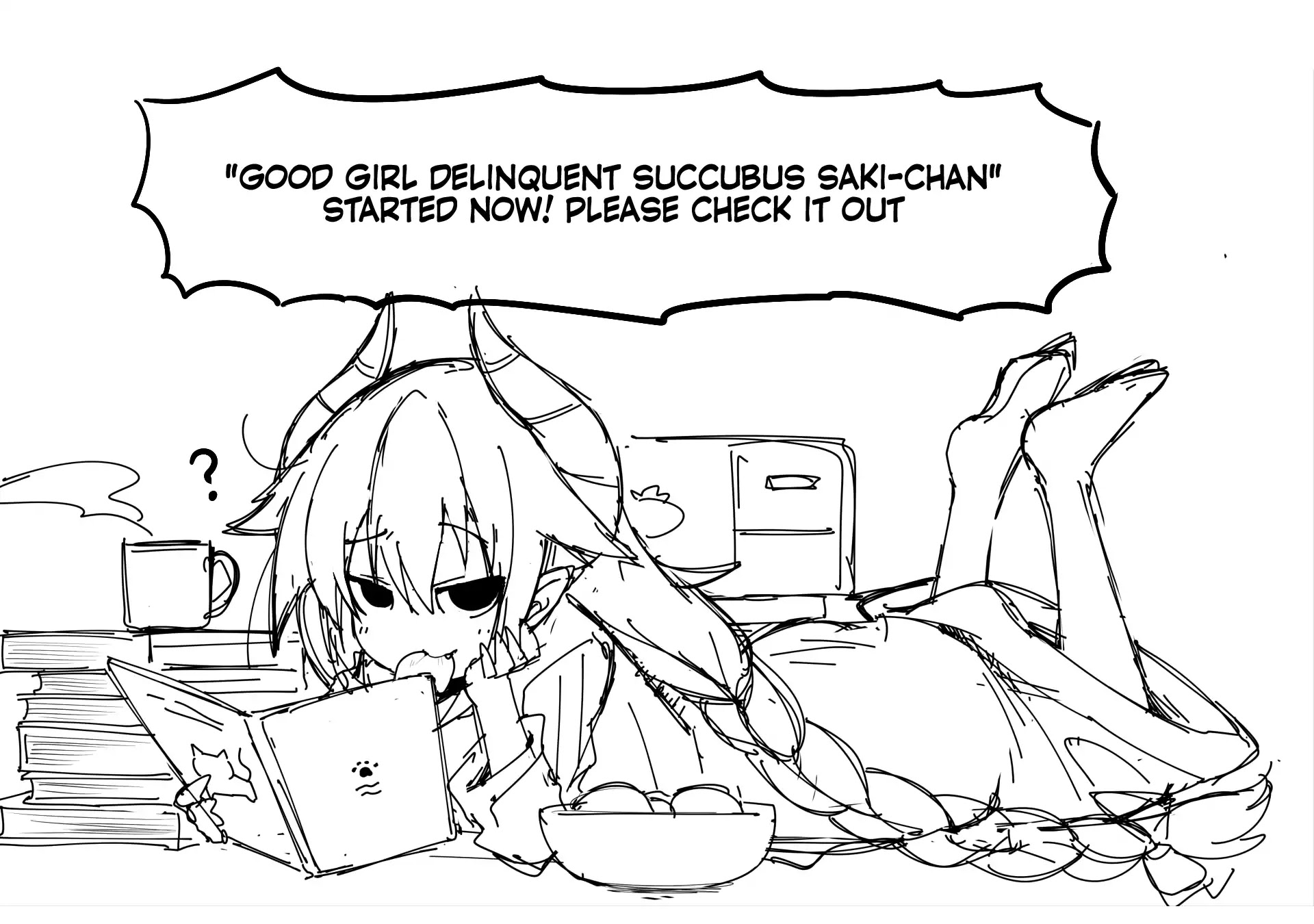 Naughty Succubus "Saki-chan" Chapter 2 page 2 - Chapter 2: The horn of the apocalypse
