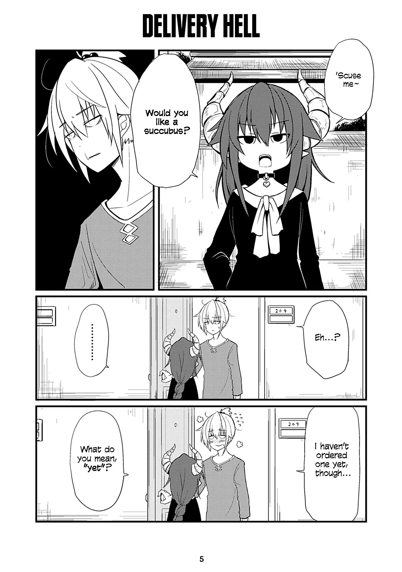 Naughty Succubus "Saki-chan" Chapter 3 page 1 - Chapter 3: Delivery Hell