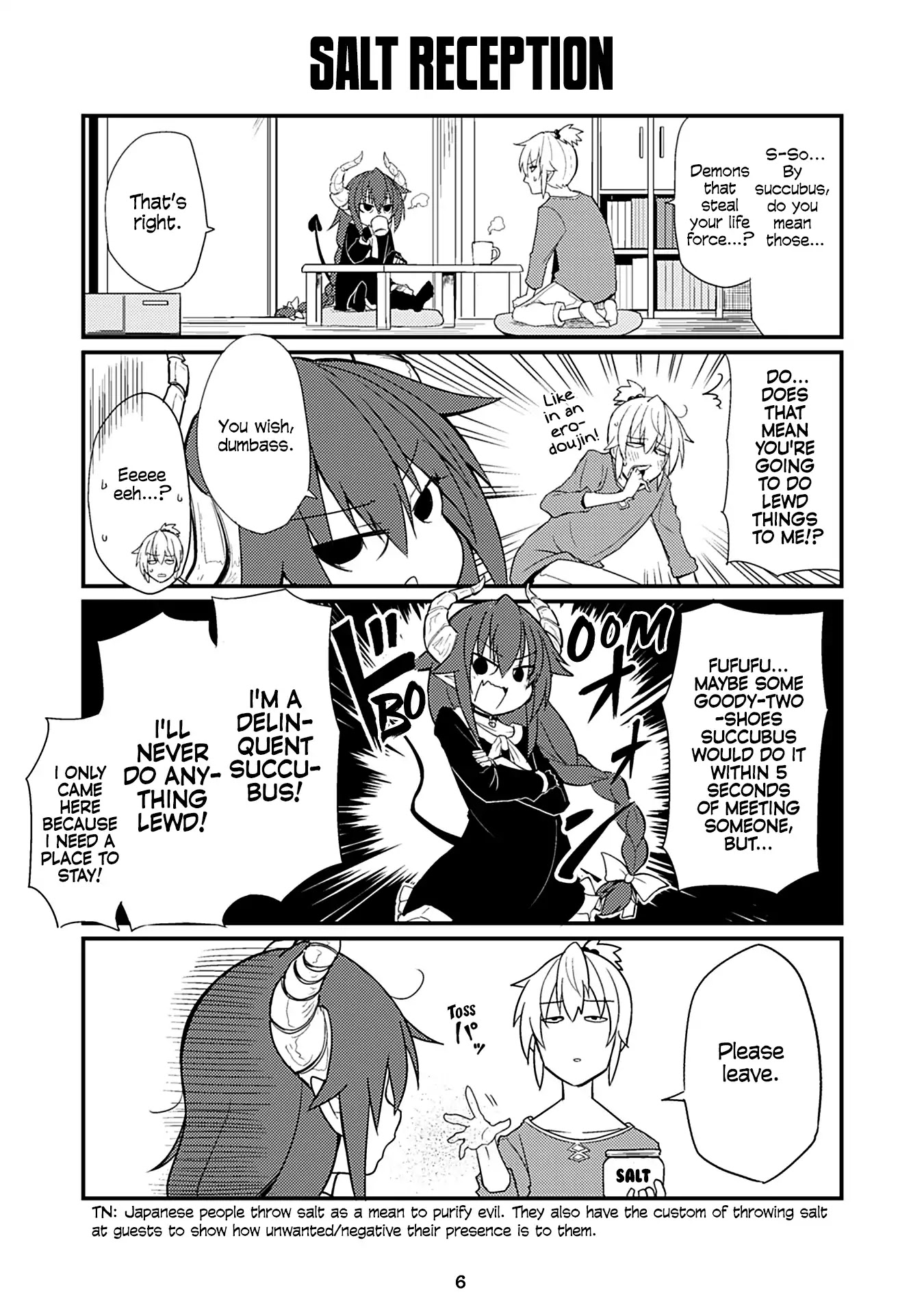Naughty Succubus "Saki-chan" Chapter 4 page 1 - Chapter 4: Salt Reception