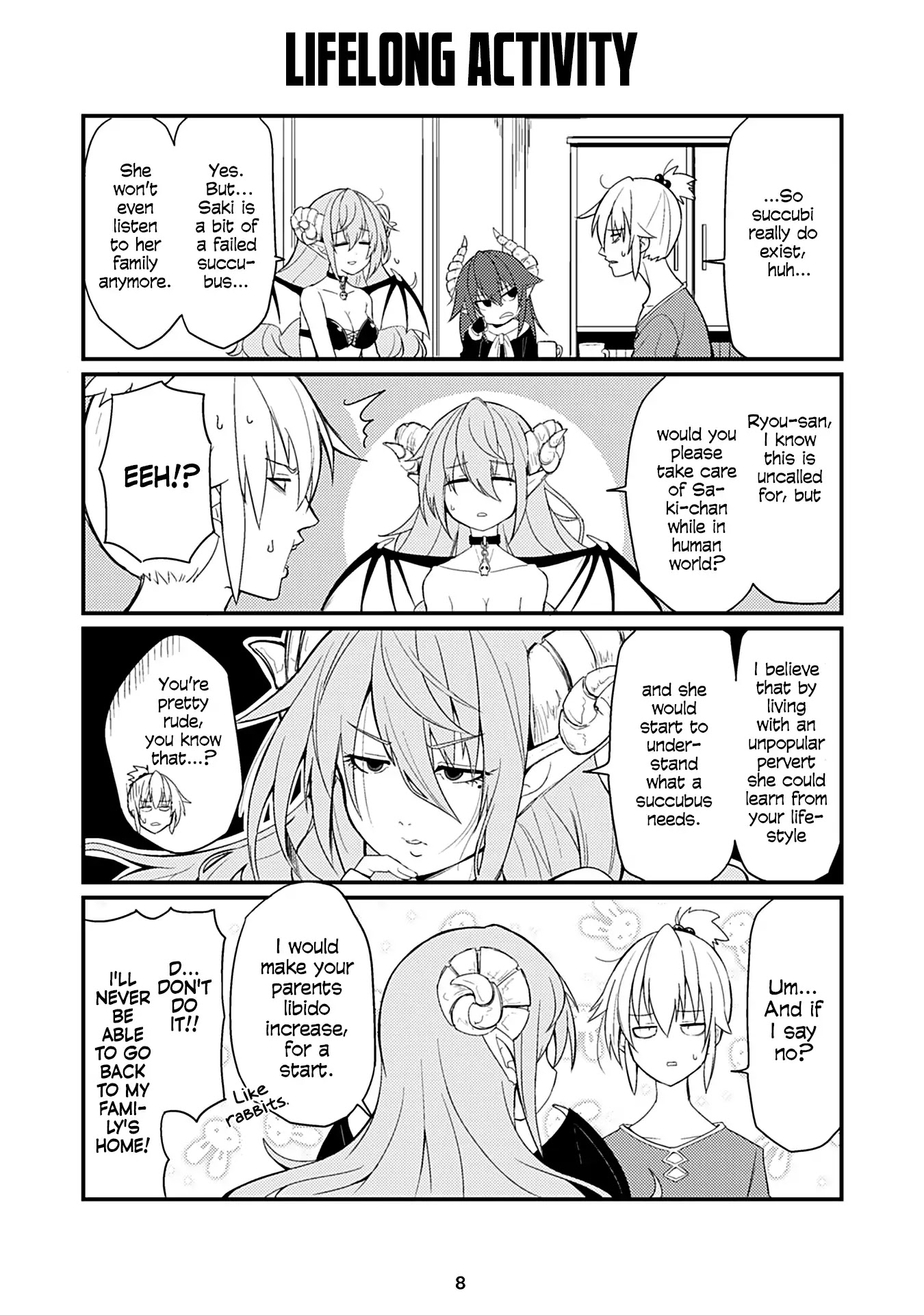 Naughty Succubus "Saki-chan" Chapter 6 page 1 - Chapter 6: Lifelong activity