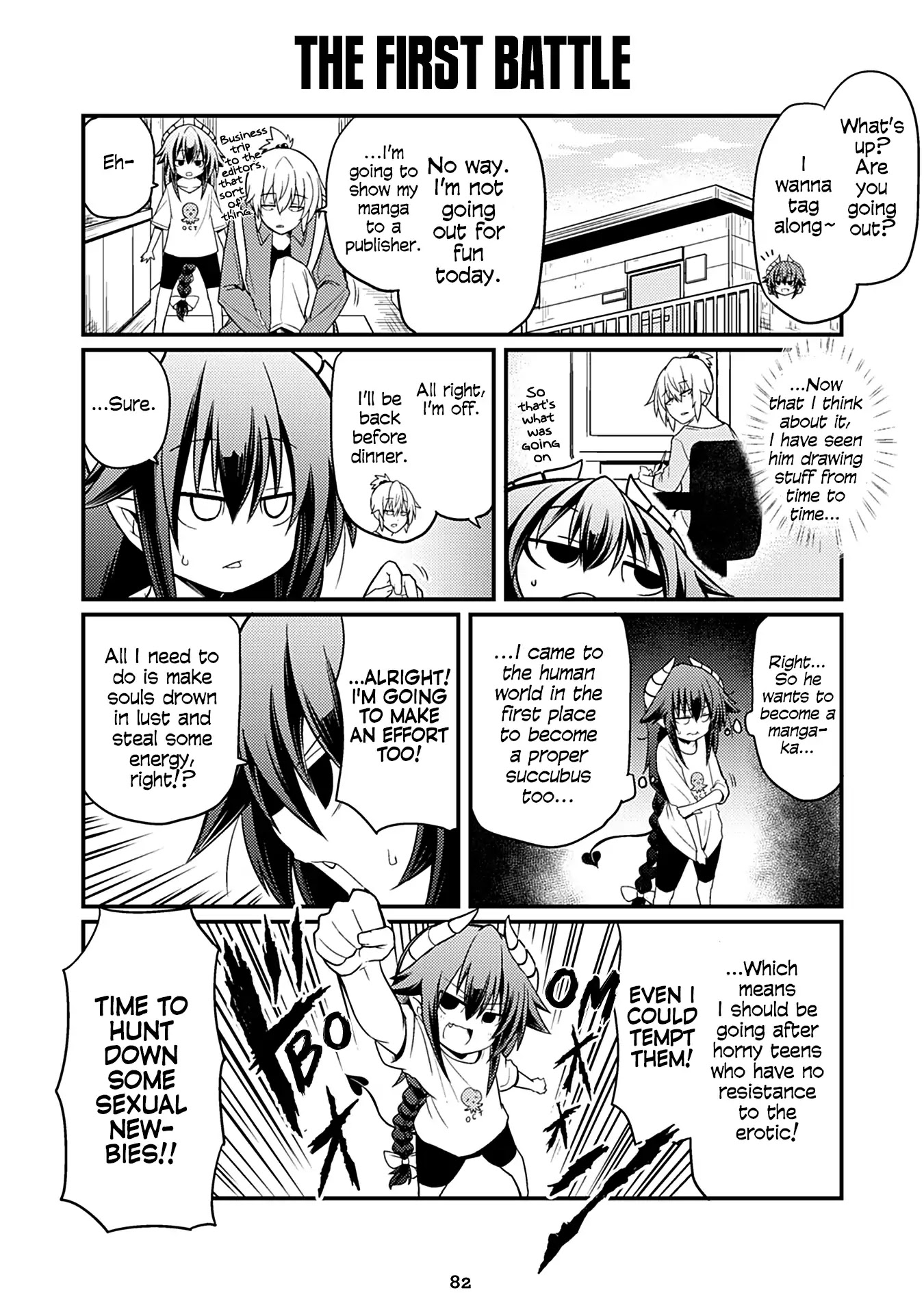 Naughty Succubus "Saki-chan" Chapter 70 page 1 - Chapter 70: The first battle