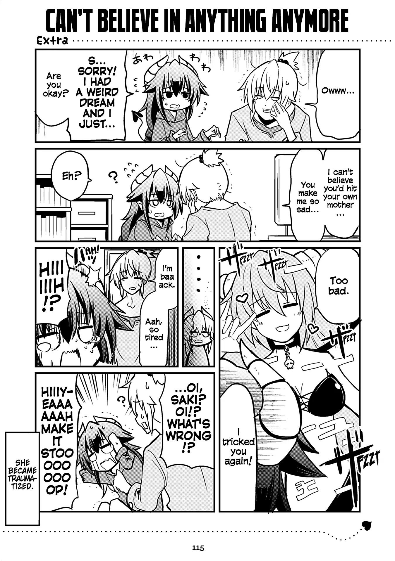 Naughty Succubus "Saki-chan" Chapter 98.5 page 1 - Chapter 98.5: Can't believe in anything anymore