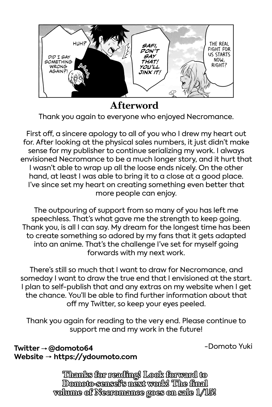 Necromance Chapter 43 page 26 - Chapter 43: The Road We Walk Together [END]