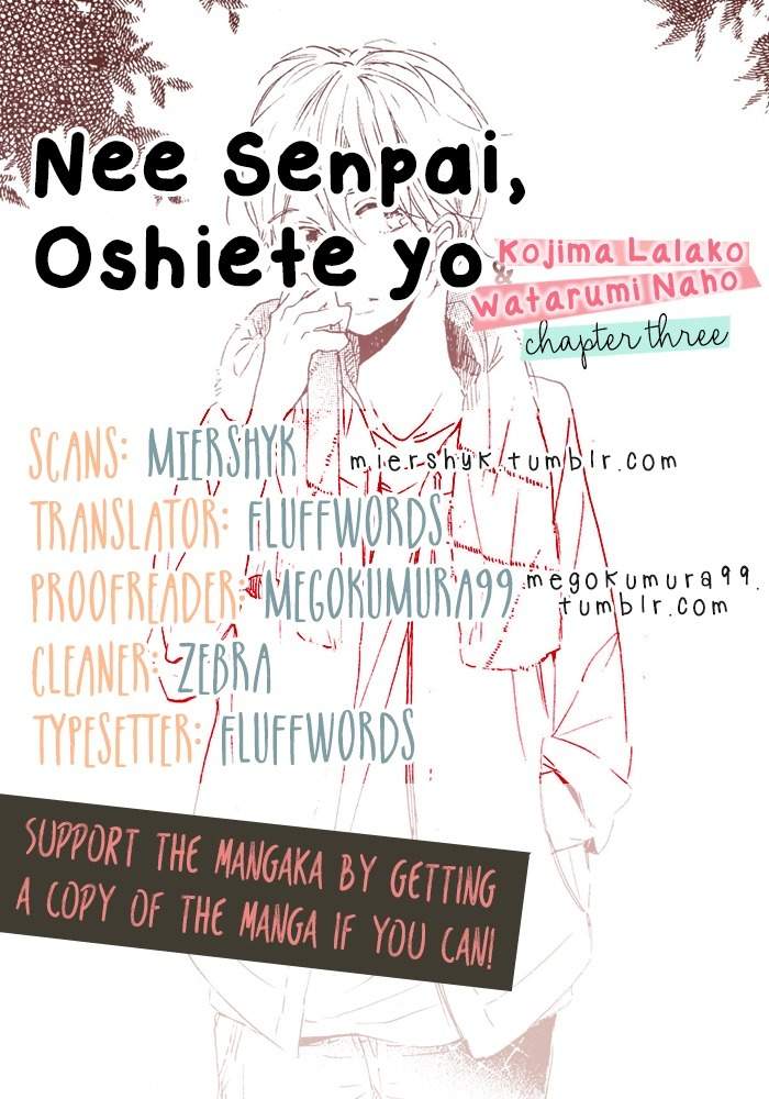 Nee Senpai, Oshiete yo Chapter 3 page 1 - Chapter 3