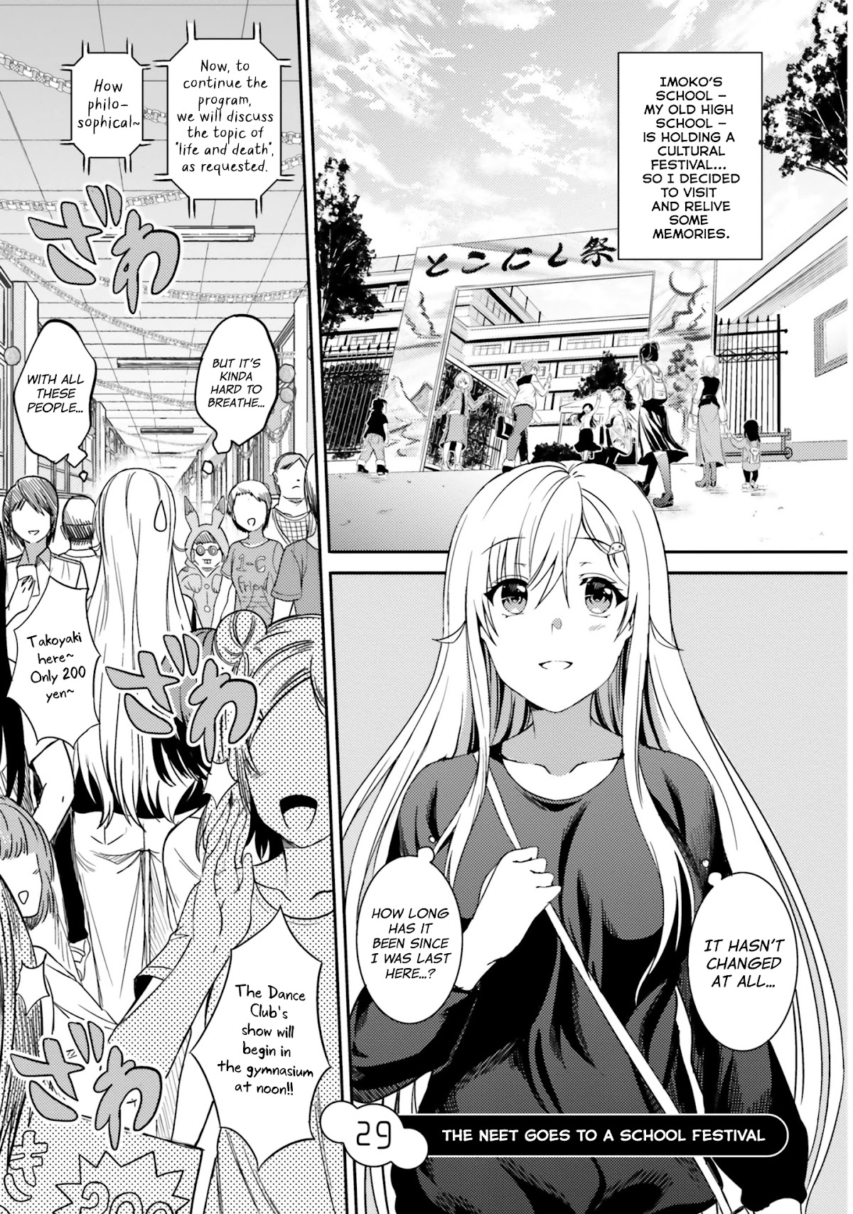 Neeko wa Tsurai yo Chapter 29 page 1 - Chapter 29: The NEET Goes to a School Festival