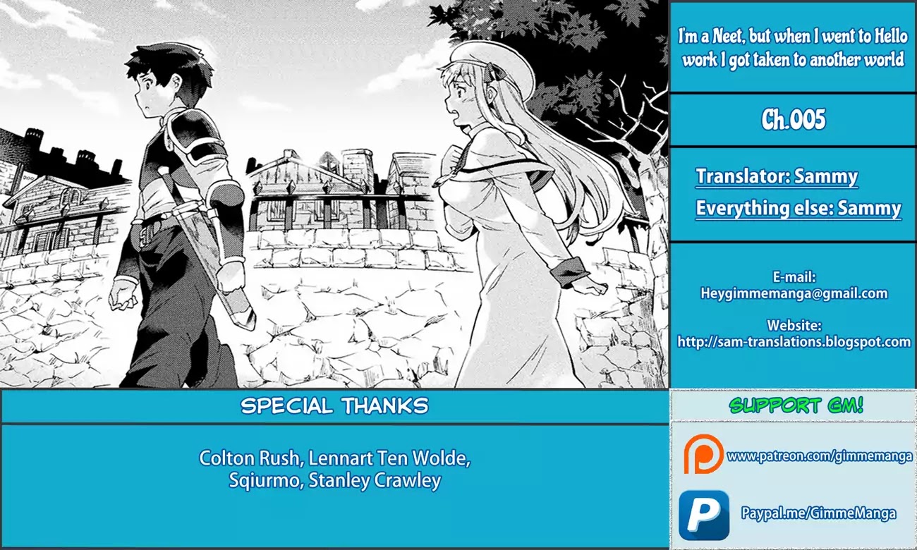 NEET dakedo Hello Work ni Ittara Isekai ni Tsuretekareta Chapter 5 page 1 - Chapter 5