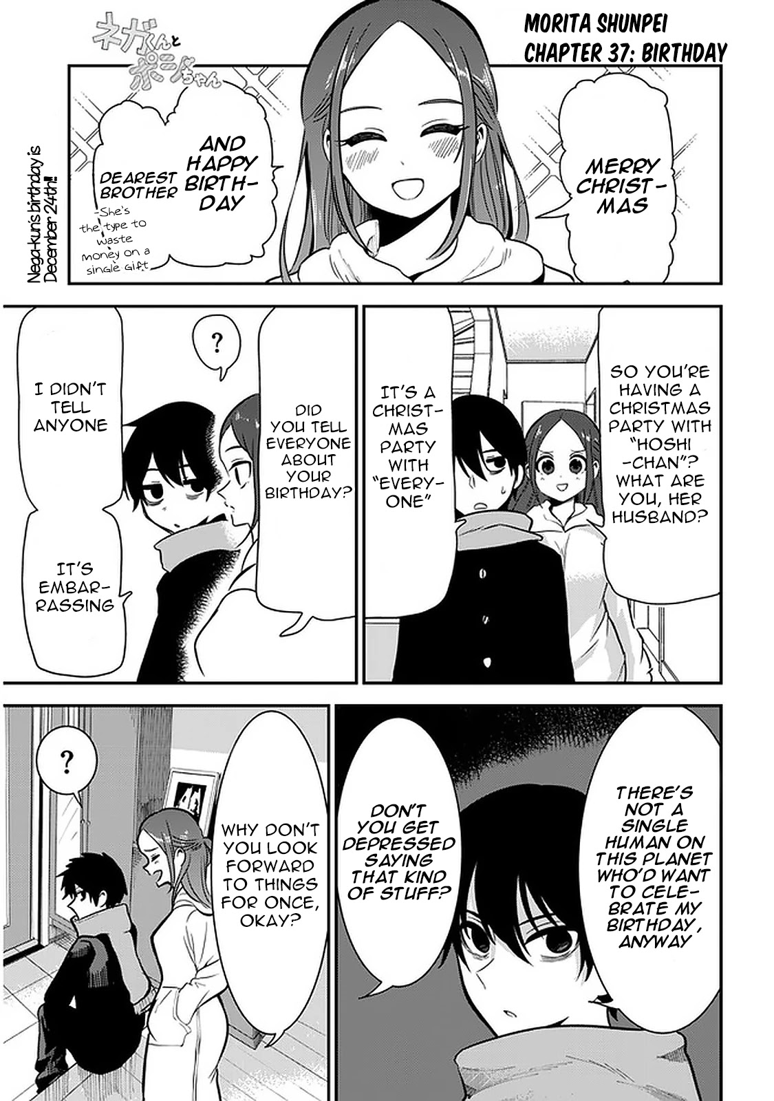 Nega-kun and Posi-chan Chapter 37 page 1 - Chapter 37: Birthday