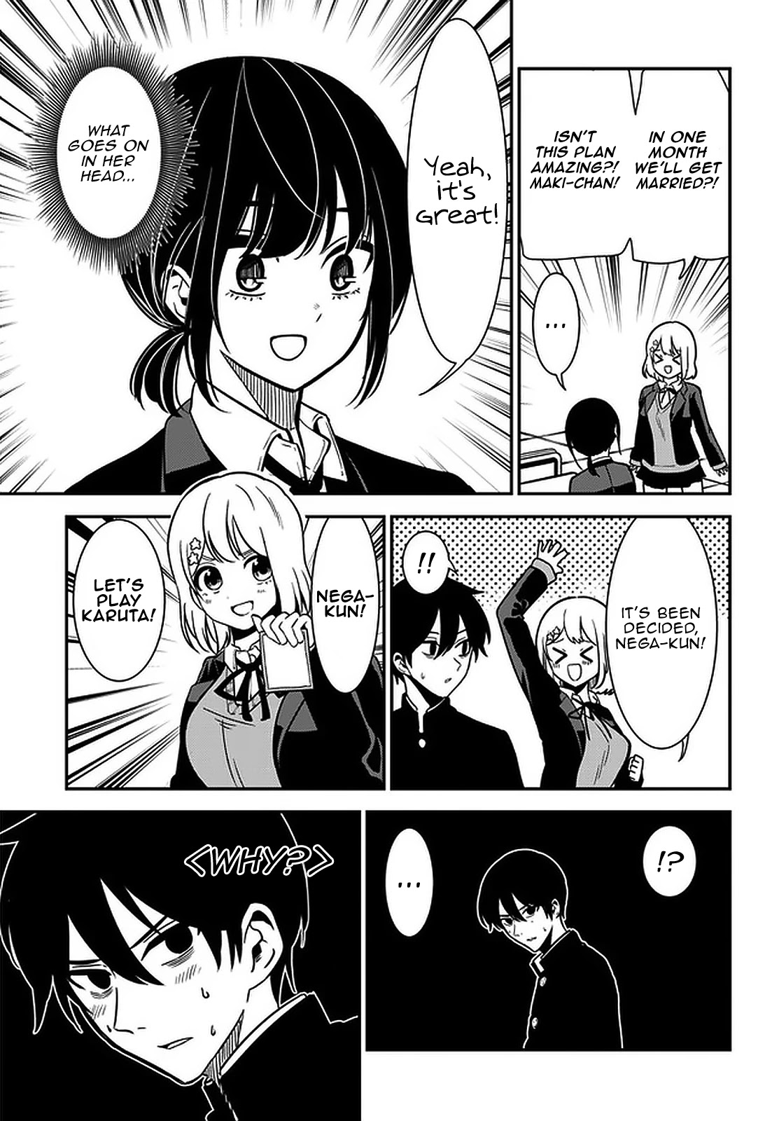 Nega-kun and Posi-chan Chapter 39 page 5 - Chapter 39: Karuta