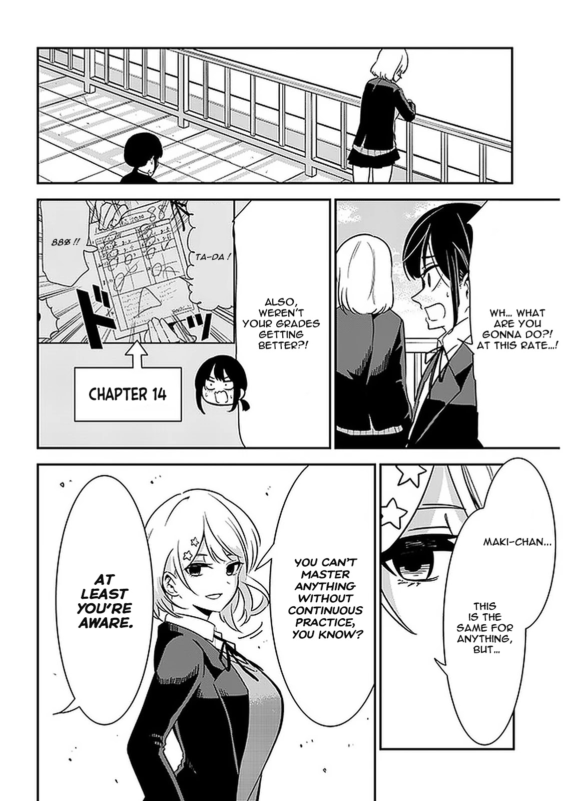 Nega-kun and Posi-chan Chapter 46 page 4 - Chapter 46: Repeating a Year and White Day