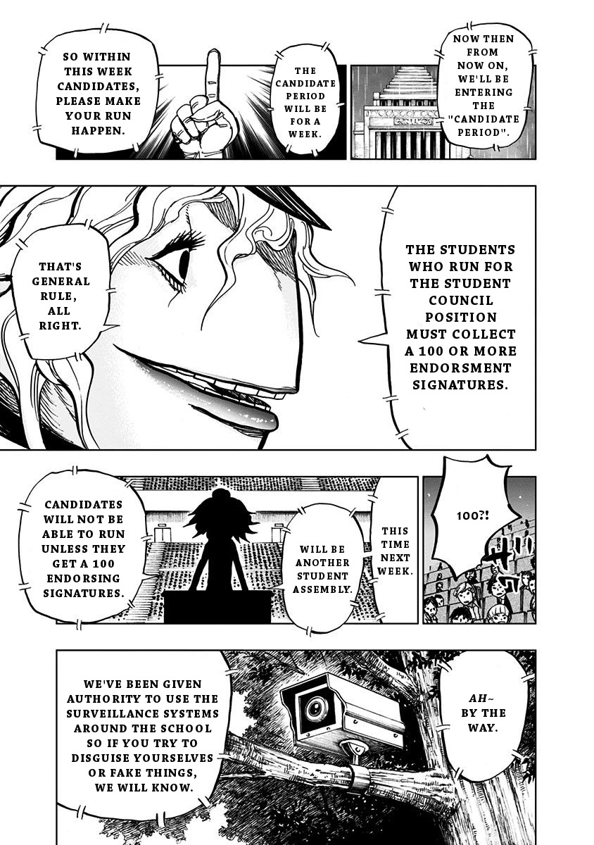 Nejimaki Kagyu Chapter 102 page 13 - Chapter 102: Emergency student assembly