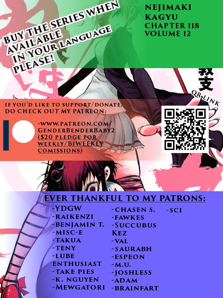 Nejimaki Kagyu Chapter 118 page 2 - Chapter 118: True feelings and departure