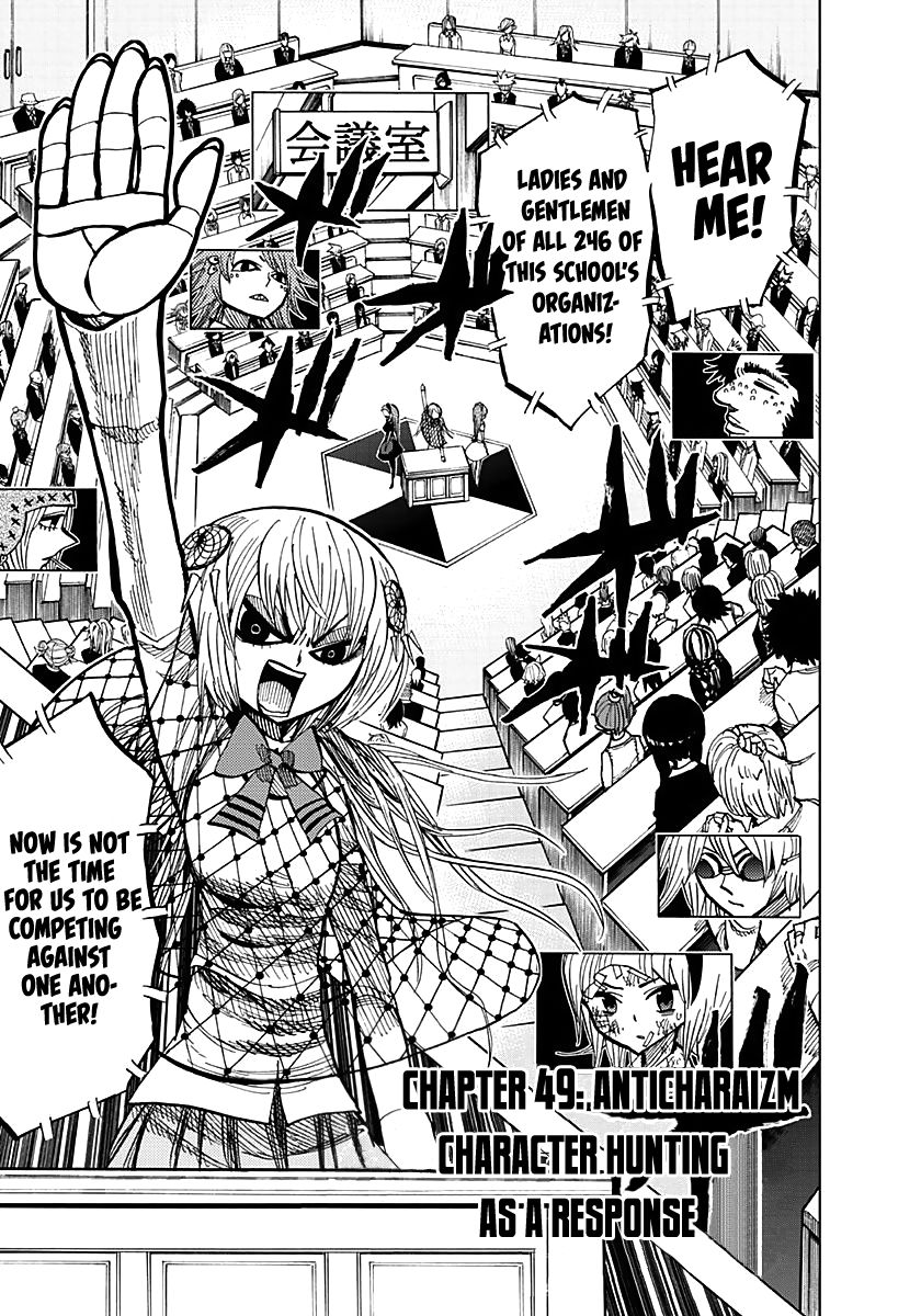 Nejimaki Kagyu Chapter 49 page 1 - Chapter 49 : Anti-Charaizm: Character Hunting As A Response