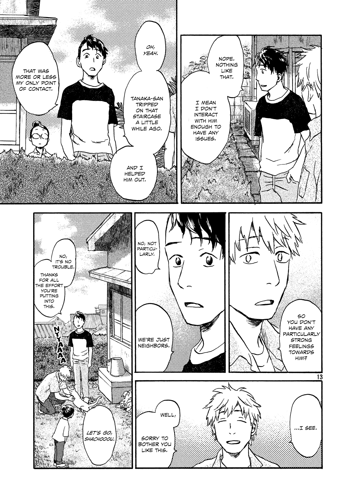 Neko ga Nishi Mukya Chapter 11 page 13 - Chapter 11: The tail is on the stairs