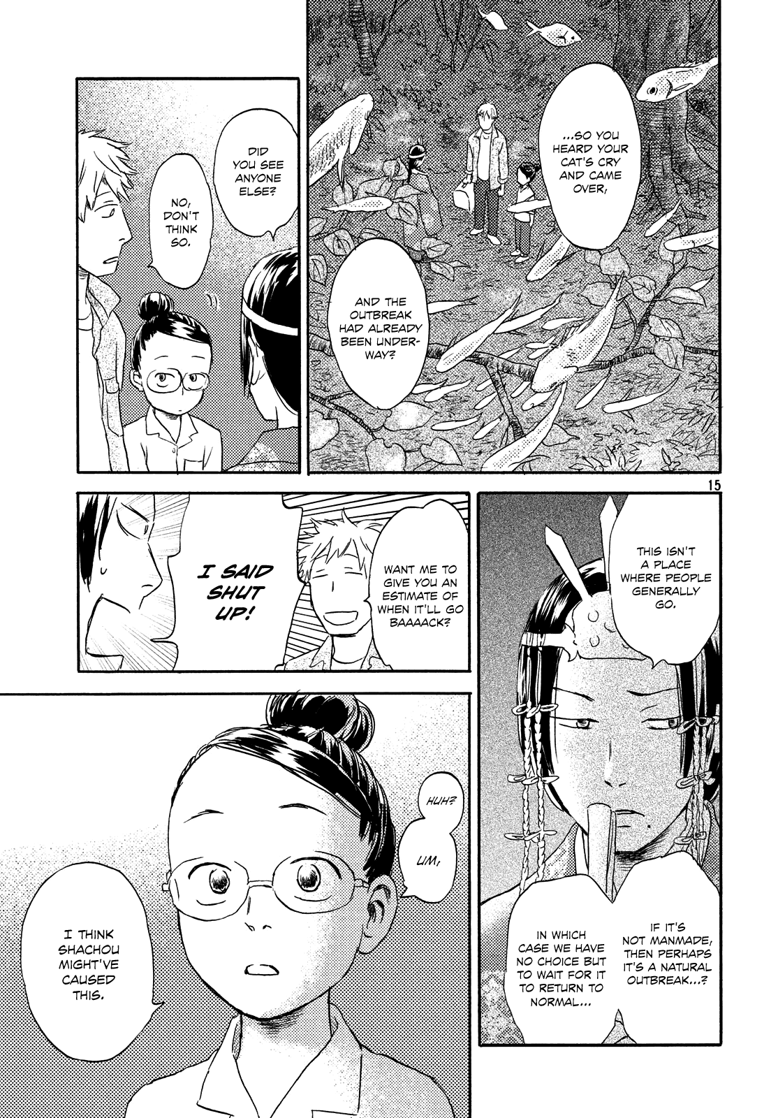 Neko ga Nishi Mukya Chapter 15 page 14 - Chapter 15: The tail swims in the forest.