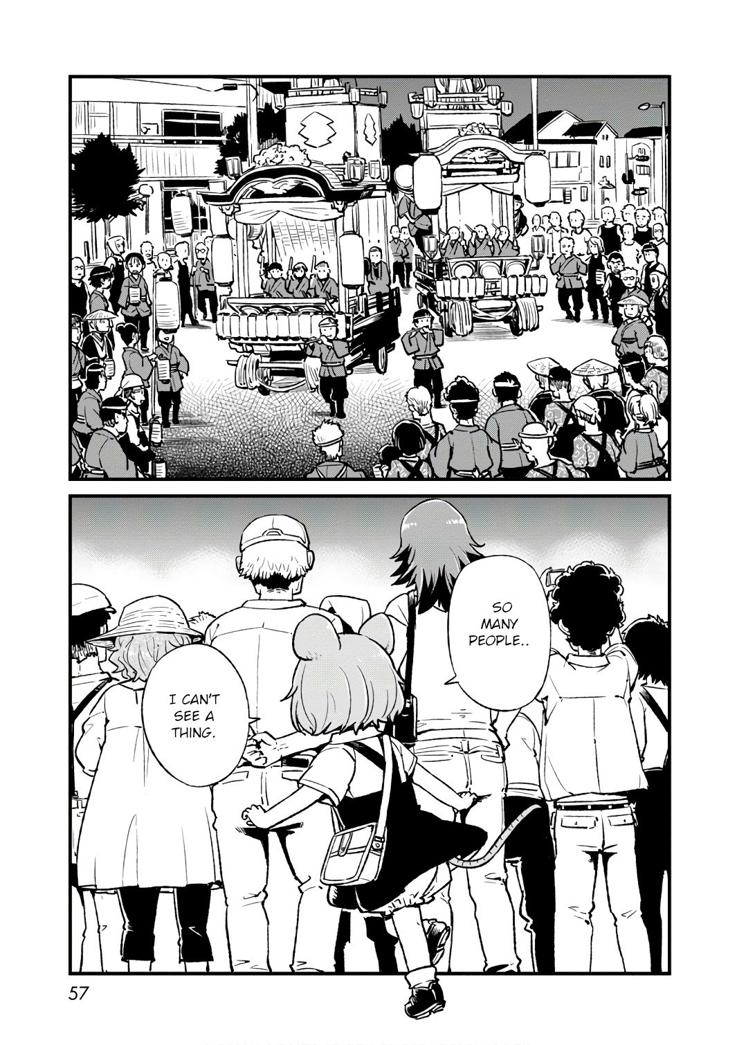 Neko Musume Michikusa Nikki Chapter 102 page 1 - Chapter 102: Passing the Time Strolling Around the Dashi Festival with Crow and Mouse