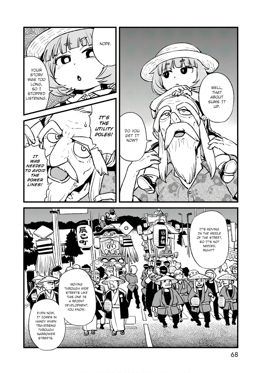 Neko Musume Michikusa Nikki Chapter 102 page 12 - Chapter 102: Passing the Time Strolling Around the Dashi Festival with Crow and Mouse