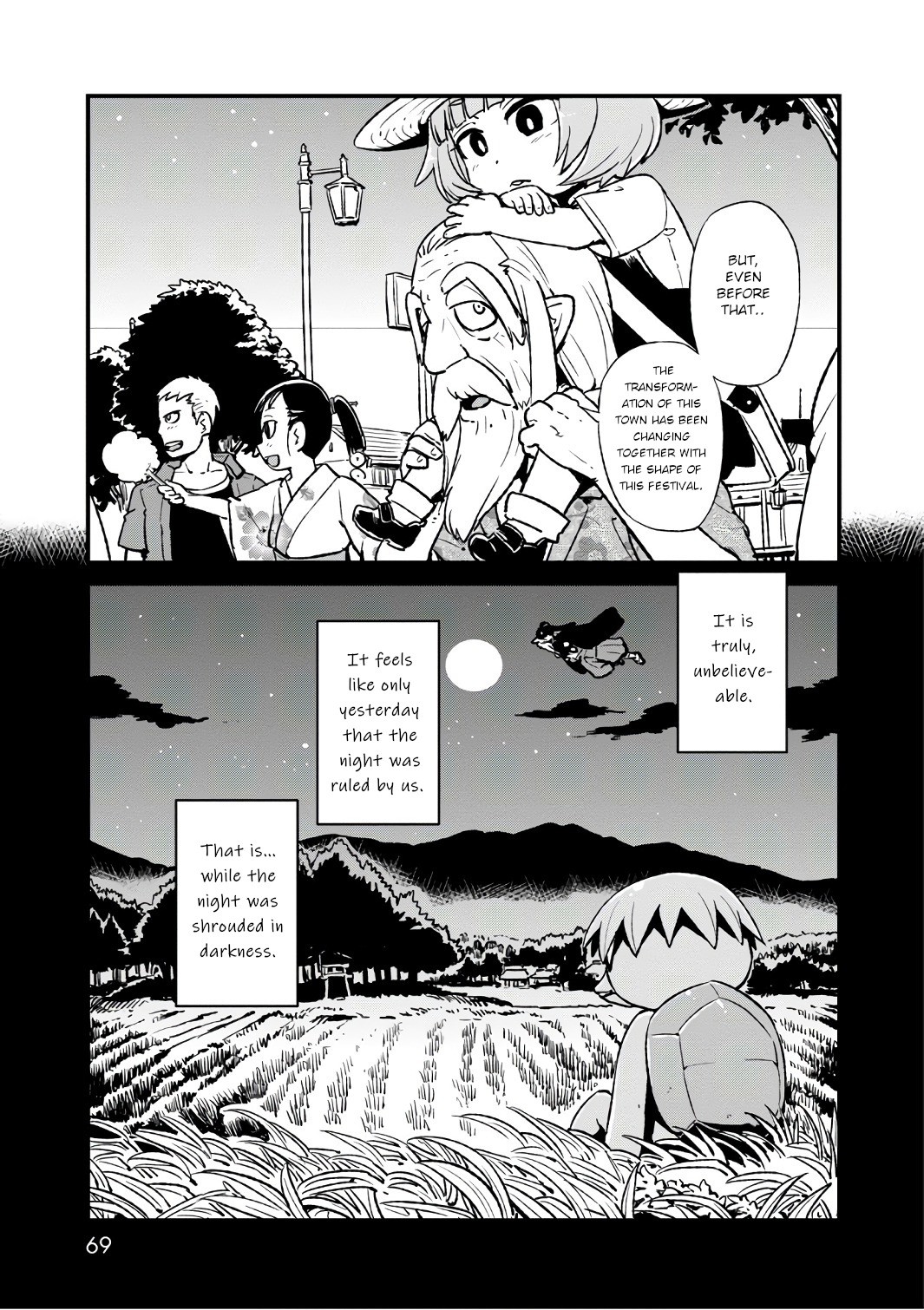Neko Musume Michikusa Nikki Chapter 102 page 13 - Chapter 102: Passing the Time Strolling Around the Dashi Festival with Crow and Mouse