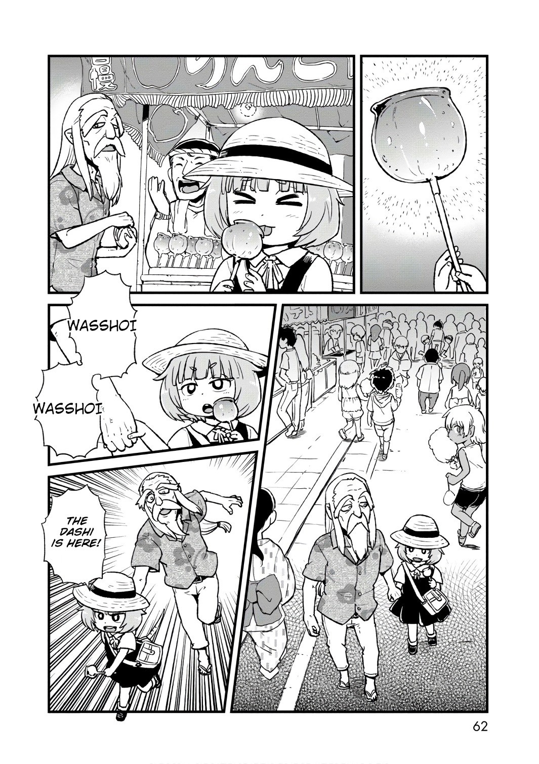Neko Musume Michikusa Nikki Chapter 102 page 6 - Chapter 102: Passing the Time Strolling Around the Dashi Festival with Crow and Mouse
