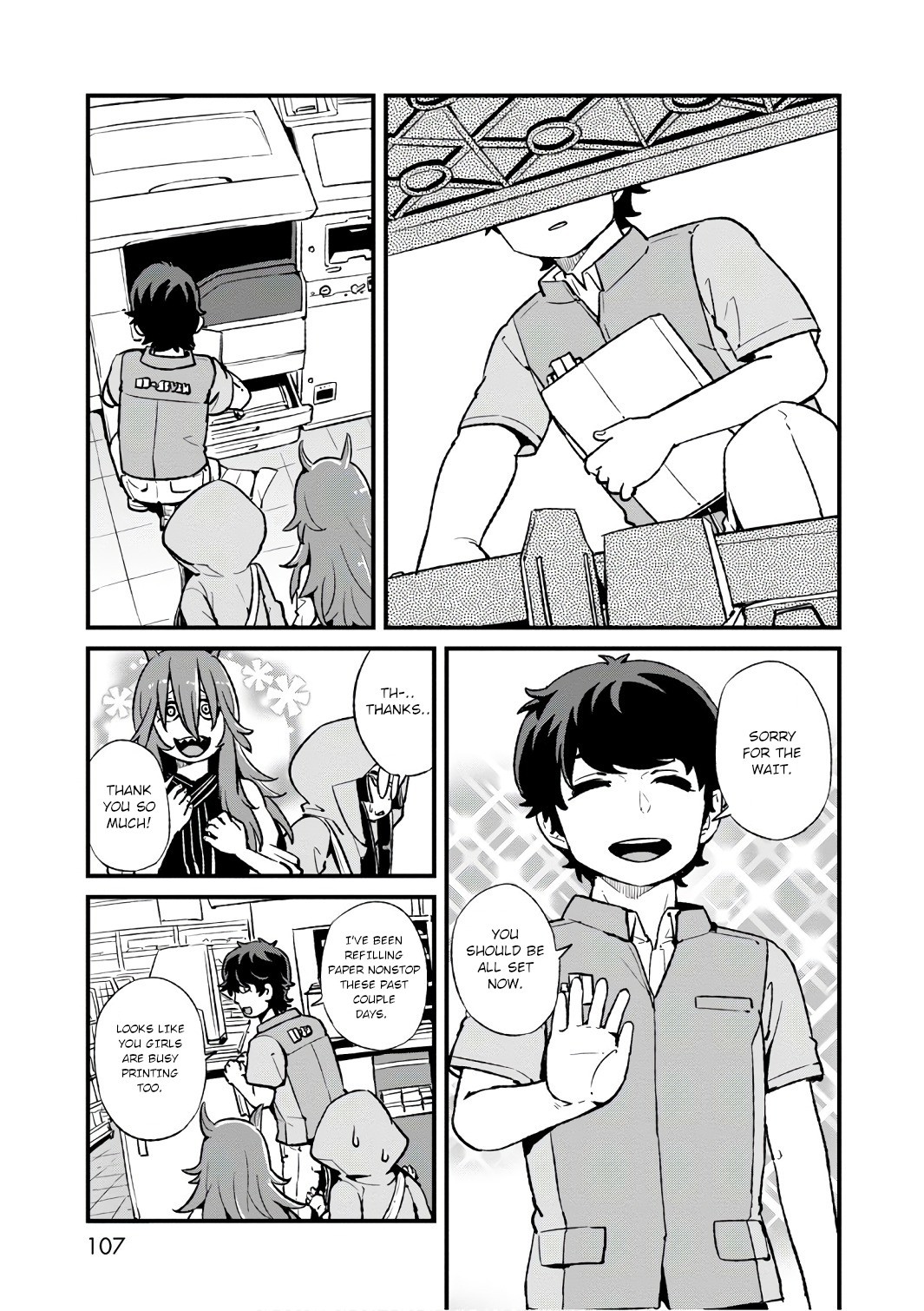 Neko Musume Michikusa Nikki Chapter 104 page 11 - Chapter 104: Passing the Time Making Photocopies at the Convenience Store