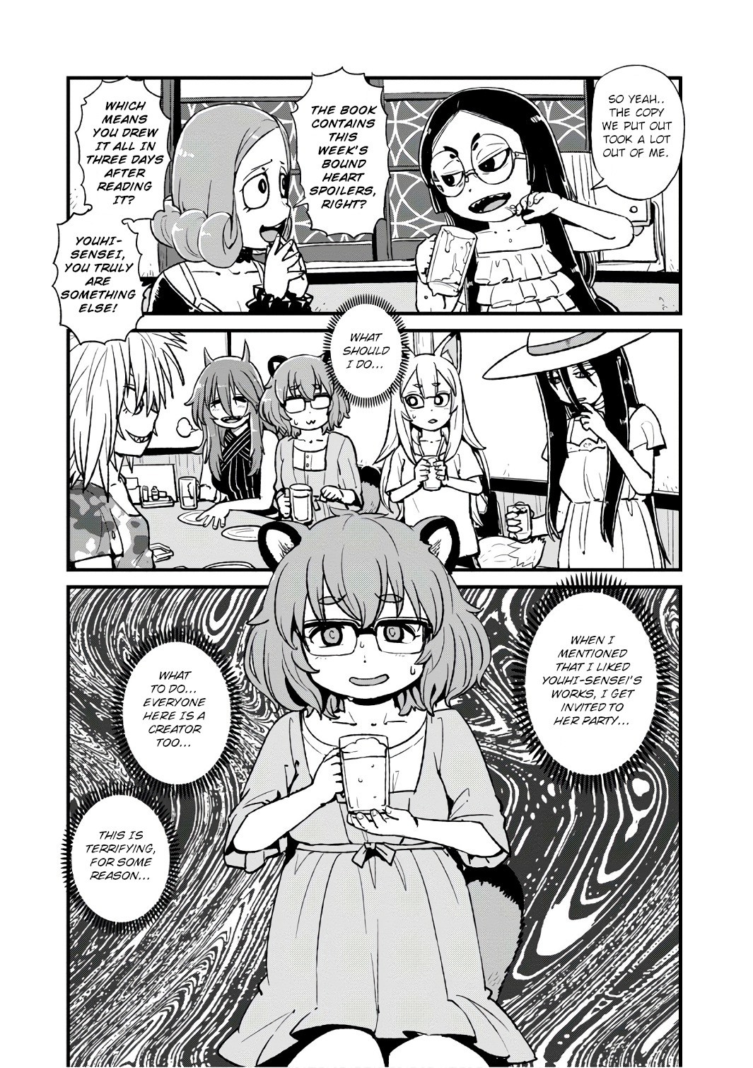 Neko Musume Michikusa Nikki Chapter 105 page 4 - Chapter 105: Passing the Time Celebrating with the Kijo Girls