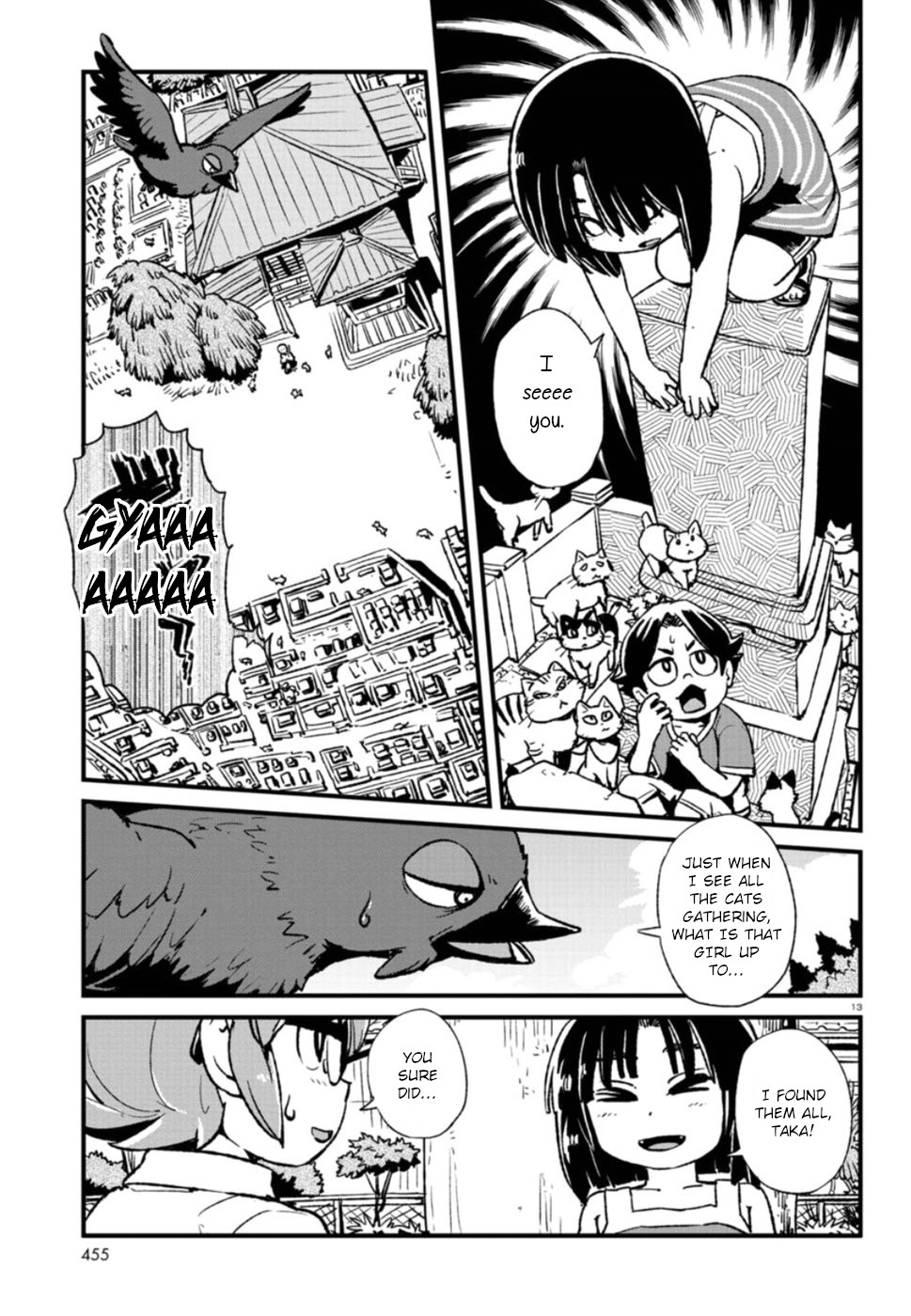 Neko Musume Michikusa Nikki Chapter 107 page 13 - Chapter 107: Passing the Time Playing Tag with a Bakeneko