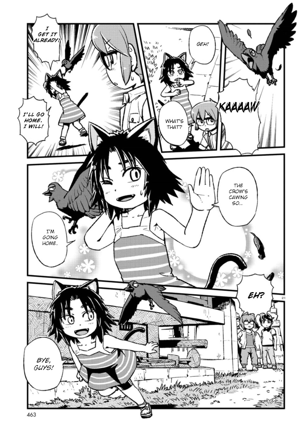 Neko Musume Michikusa Nikki Chapter 107 page 21 - Chapter 107: Passing the Time Playing Tag with a Bakeneko