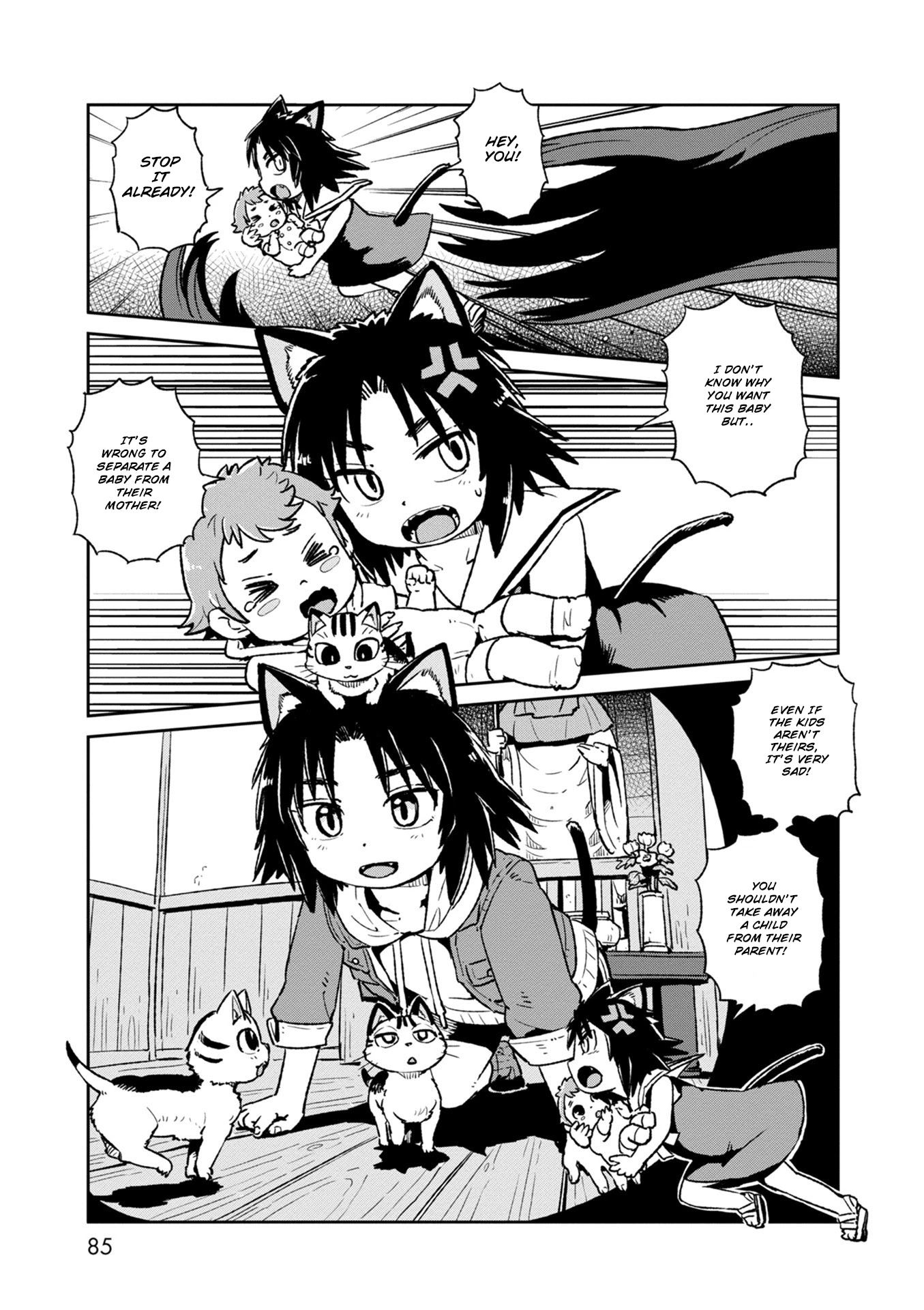 Neko Musume Michikusa Nikki Chapter 116 page 21 - Chapter 116: Passing the Time with Sprinting Youkai at the Mall