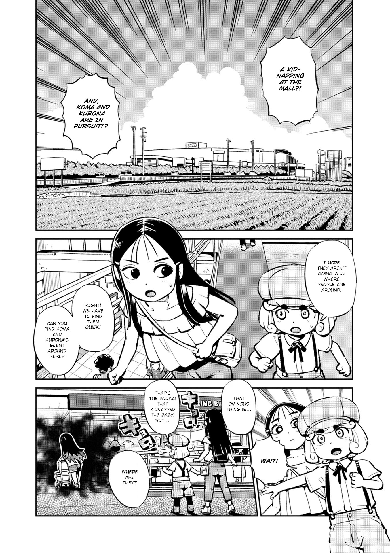 Neko Musume Michikusa Nikki Chapter 116 page 5 - Chapter 116: Passing the Time with Sprinting Youkai at the Mall