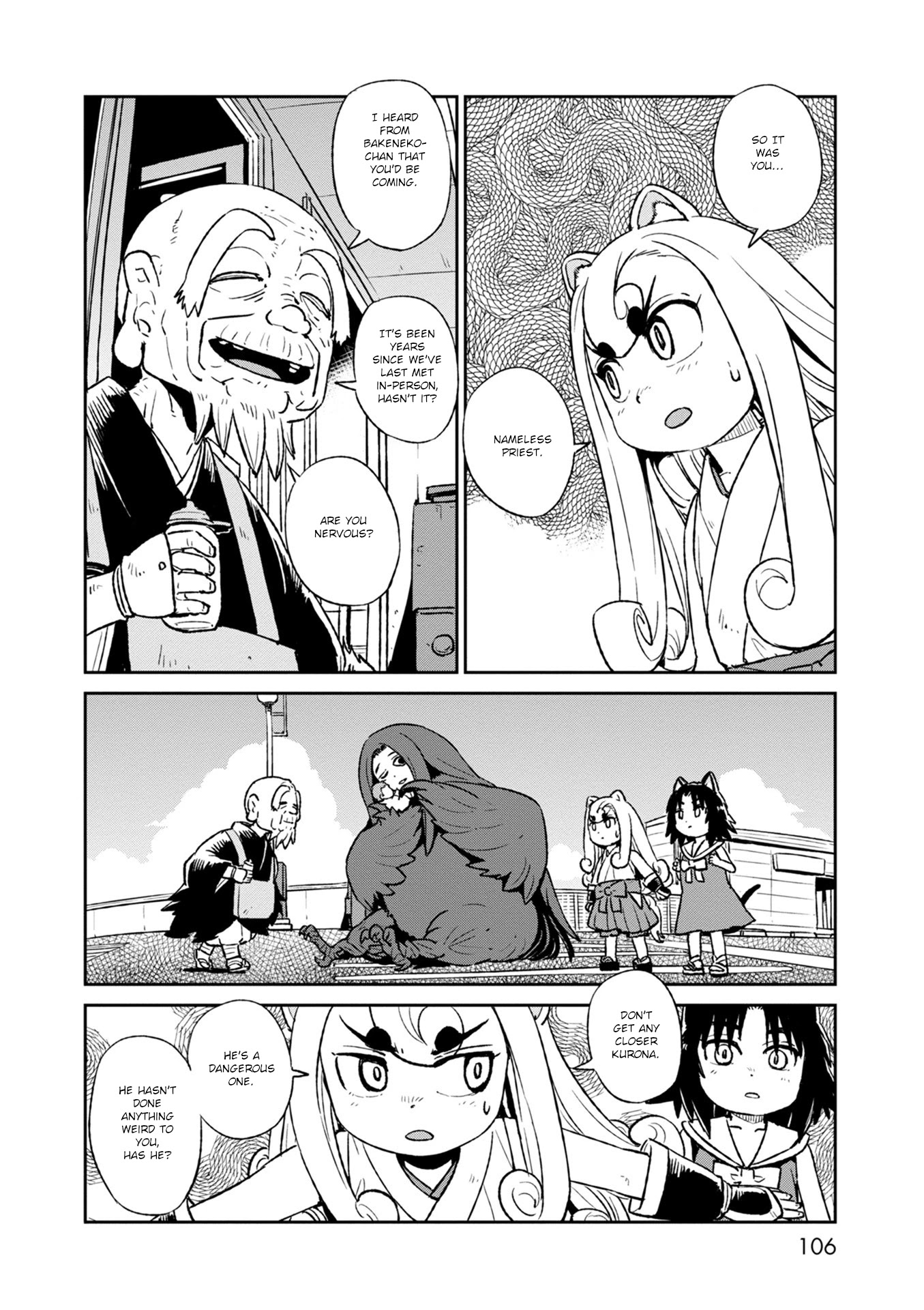 Neko Musume Michikusa Nikki Chapter 117 page 12 - Chapter 117: Passing the Time with Human Figures at a Secluded Rooftop Parking Lot