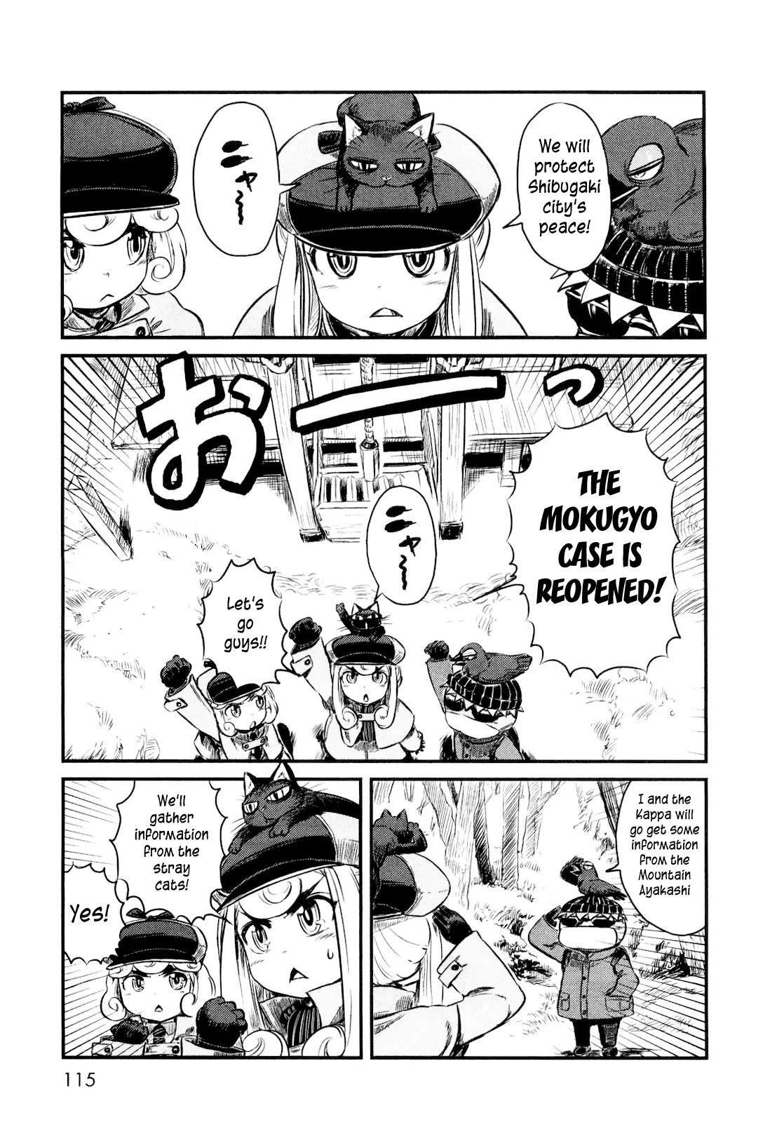 Neko Musume Michikusa Nikki Chapter 23 page 13 - Chapter 23: Searching for the Mokugyo in the Wayside Grass