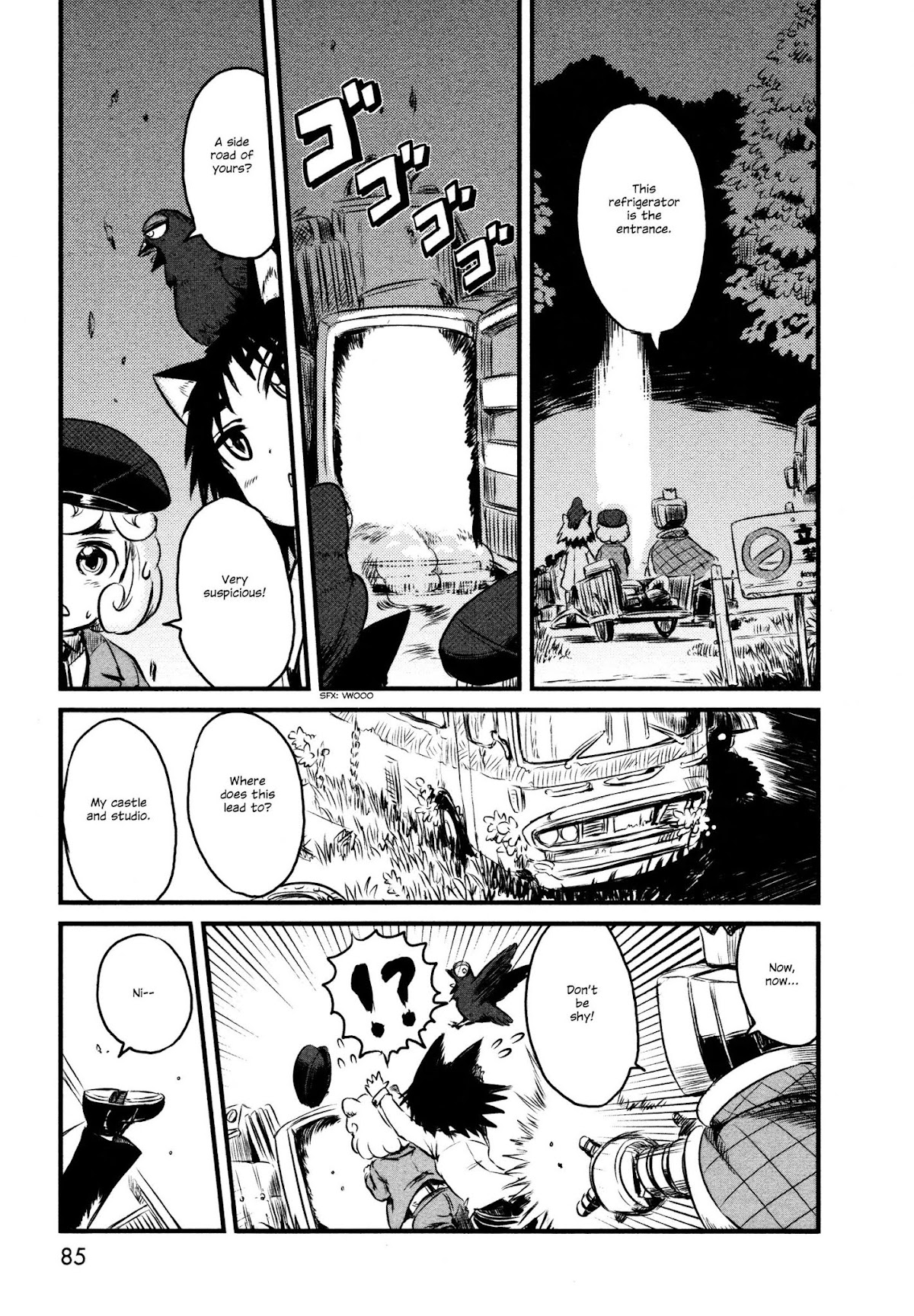 Neko Musume Michikusa Nikki Chapter 28 page 1 - Chapter 28 : Passin' Time in the Rubbish Castle