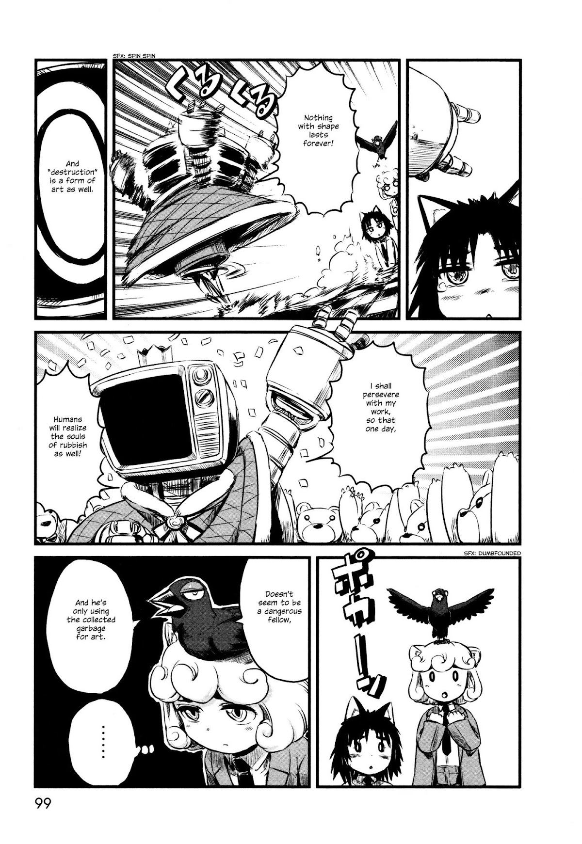 Neko Musume Michikusa Nikki Chapter 28 page 15 - Chapter 28 : Passin' Time in the Rubbish Castle