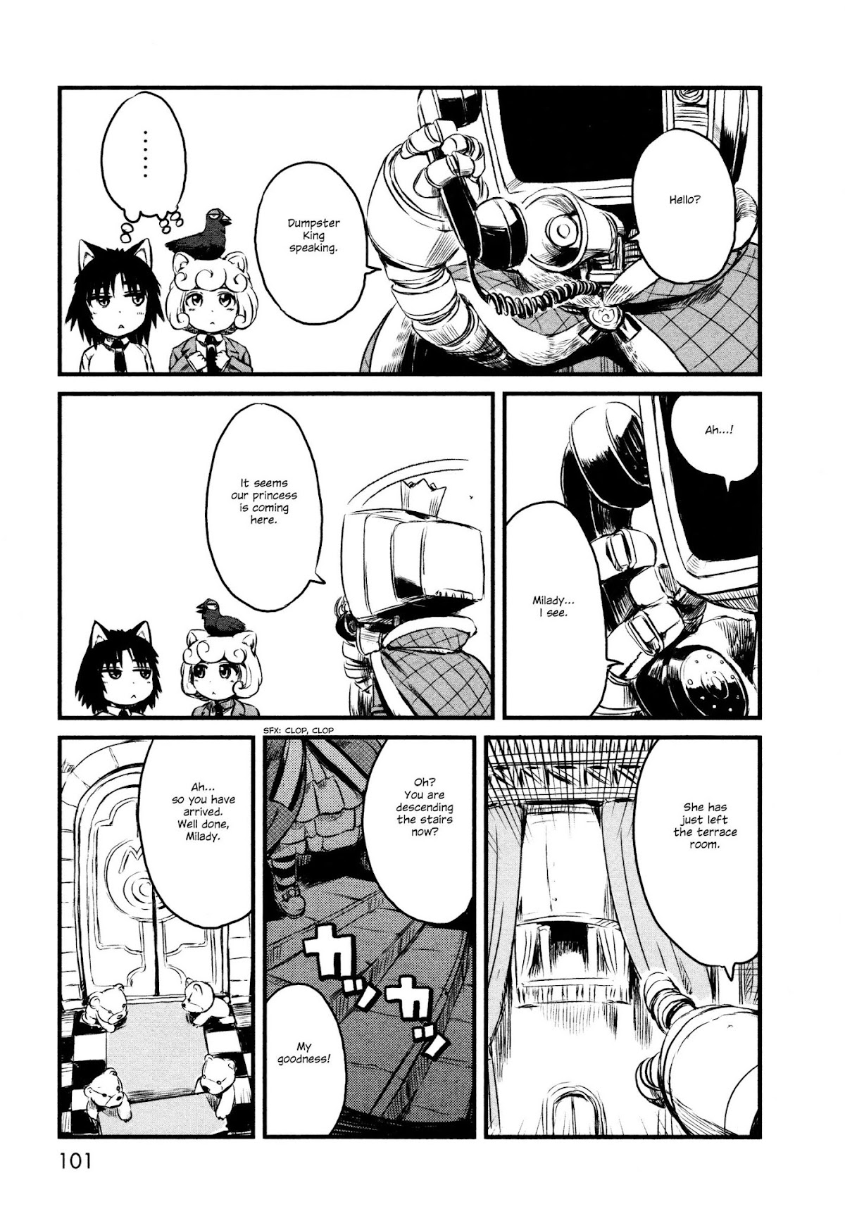 Neko Musume Michikusa Nikki Chapter 28 page 17 - Chapter 28 : Passin' Time in the Rubbish Castle