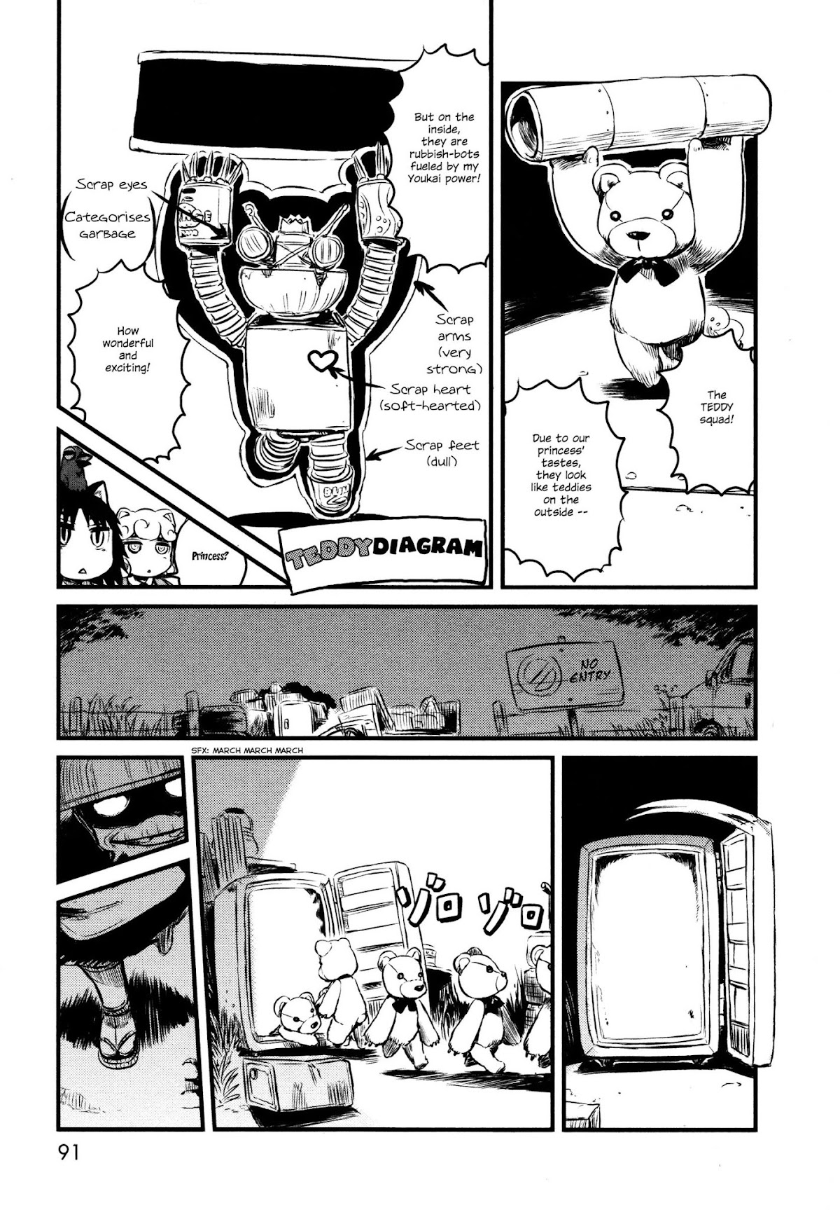 Neko Musume Michikusa Nikki Chapter 28 page 7 - Chapter 28 : Passin' Time in the Rubbish Castle